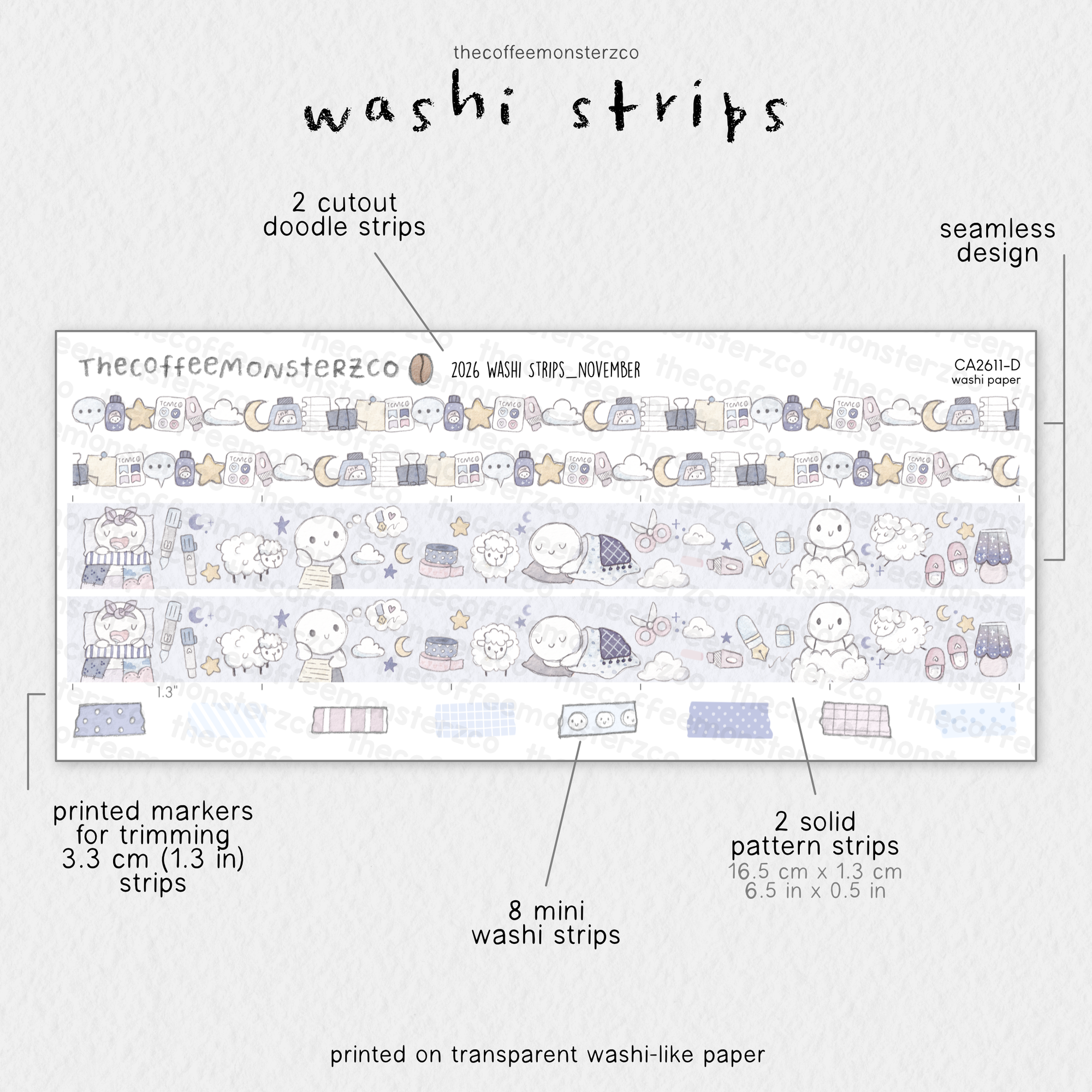 2026 Coordinating Washi Strips