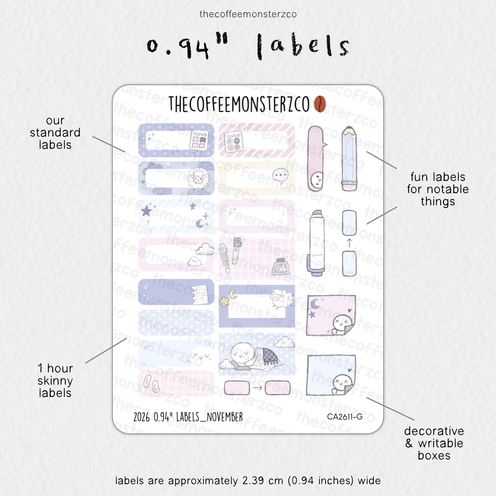 2026 0.94" Labels