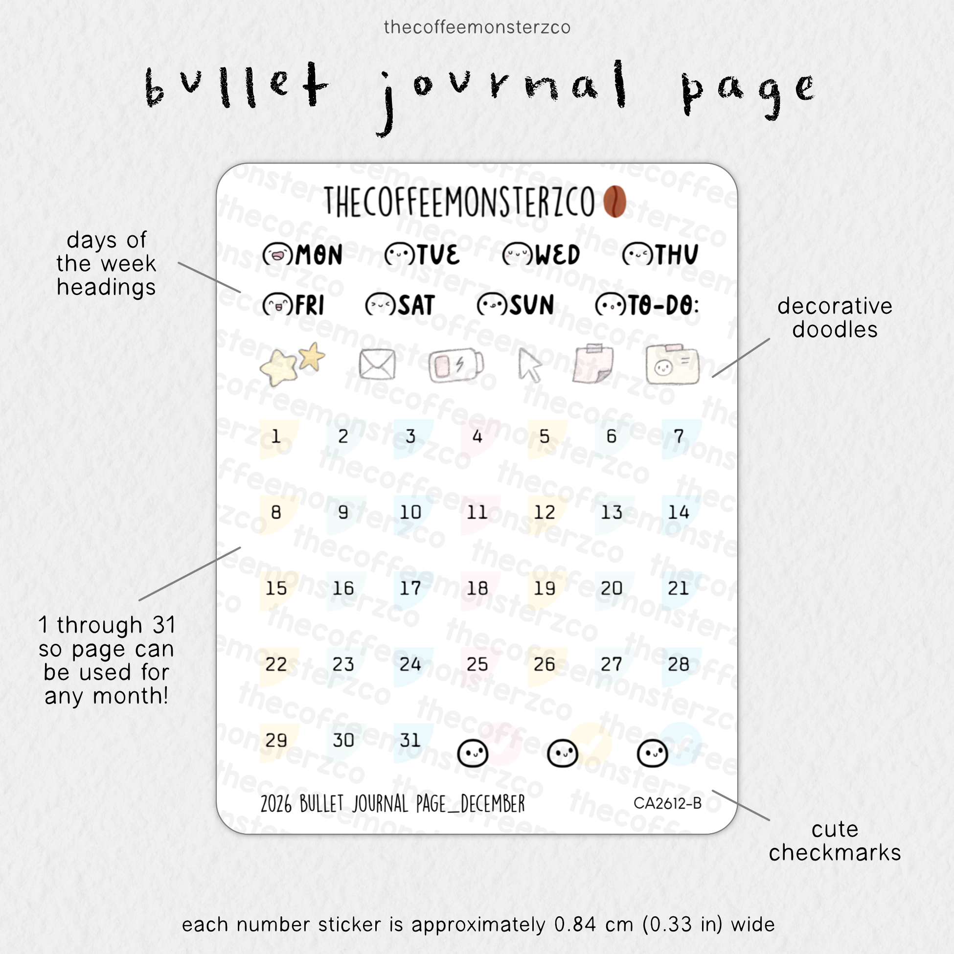 2026 Bullet Journal Page
