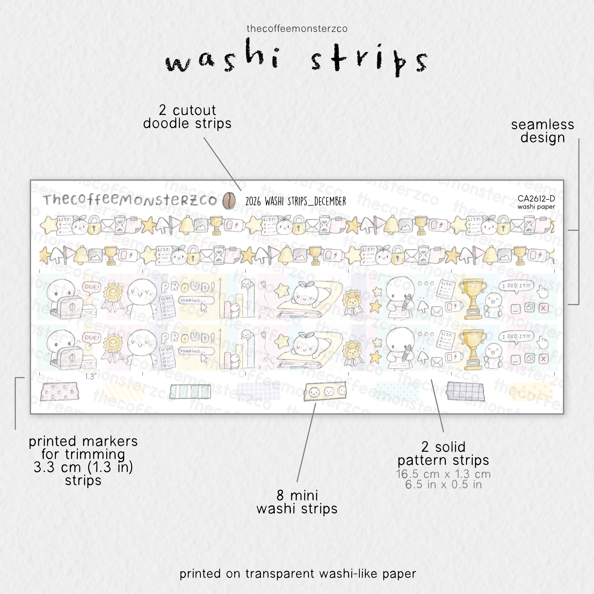 2026 Coordinating Washi Strips