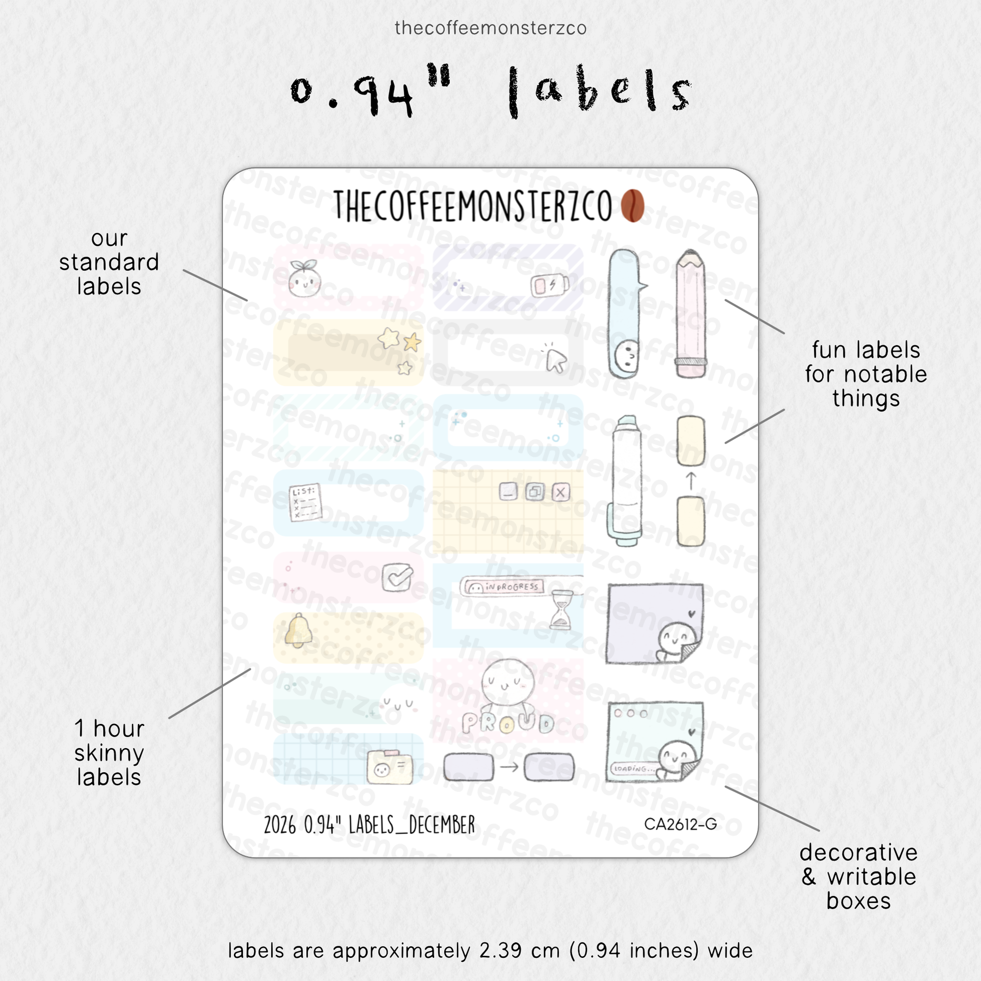 2026 0.94" Labels