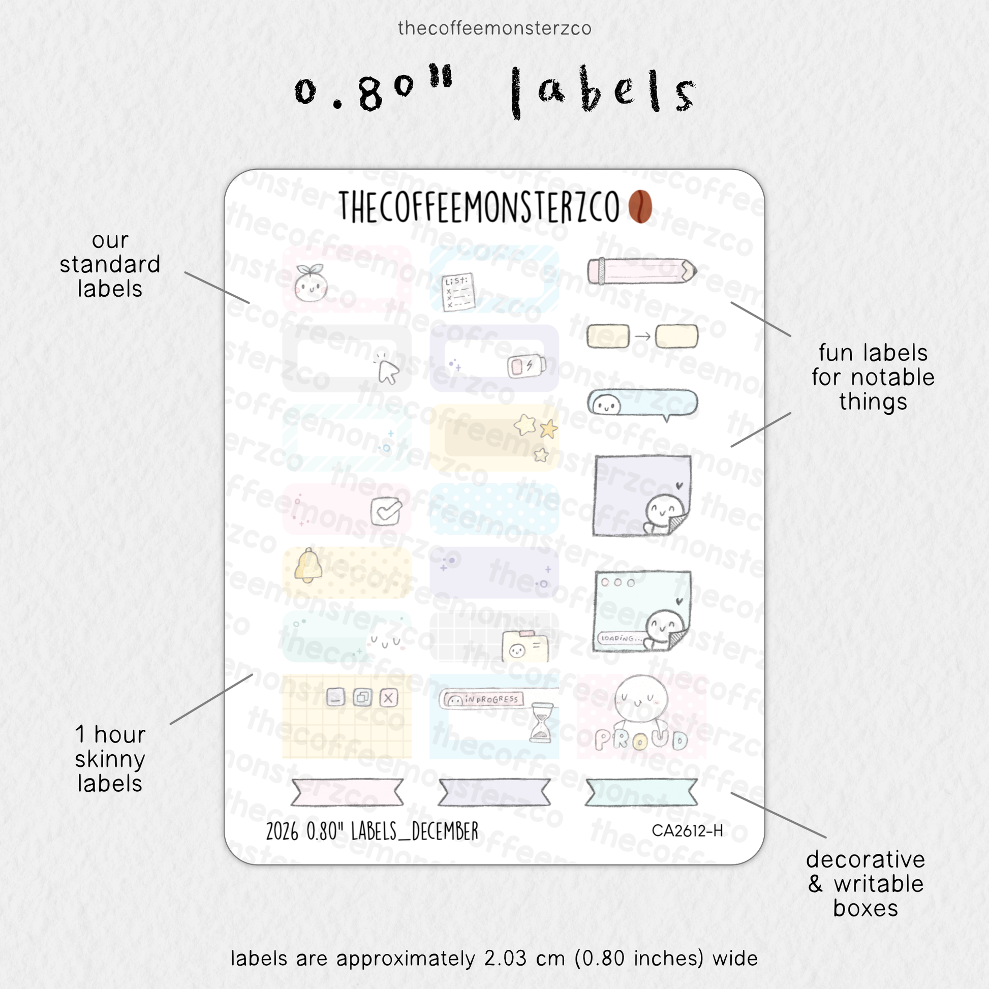 2026 0.80" Labels