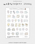 2026 Watercolour Icons