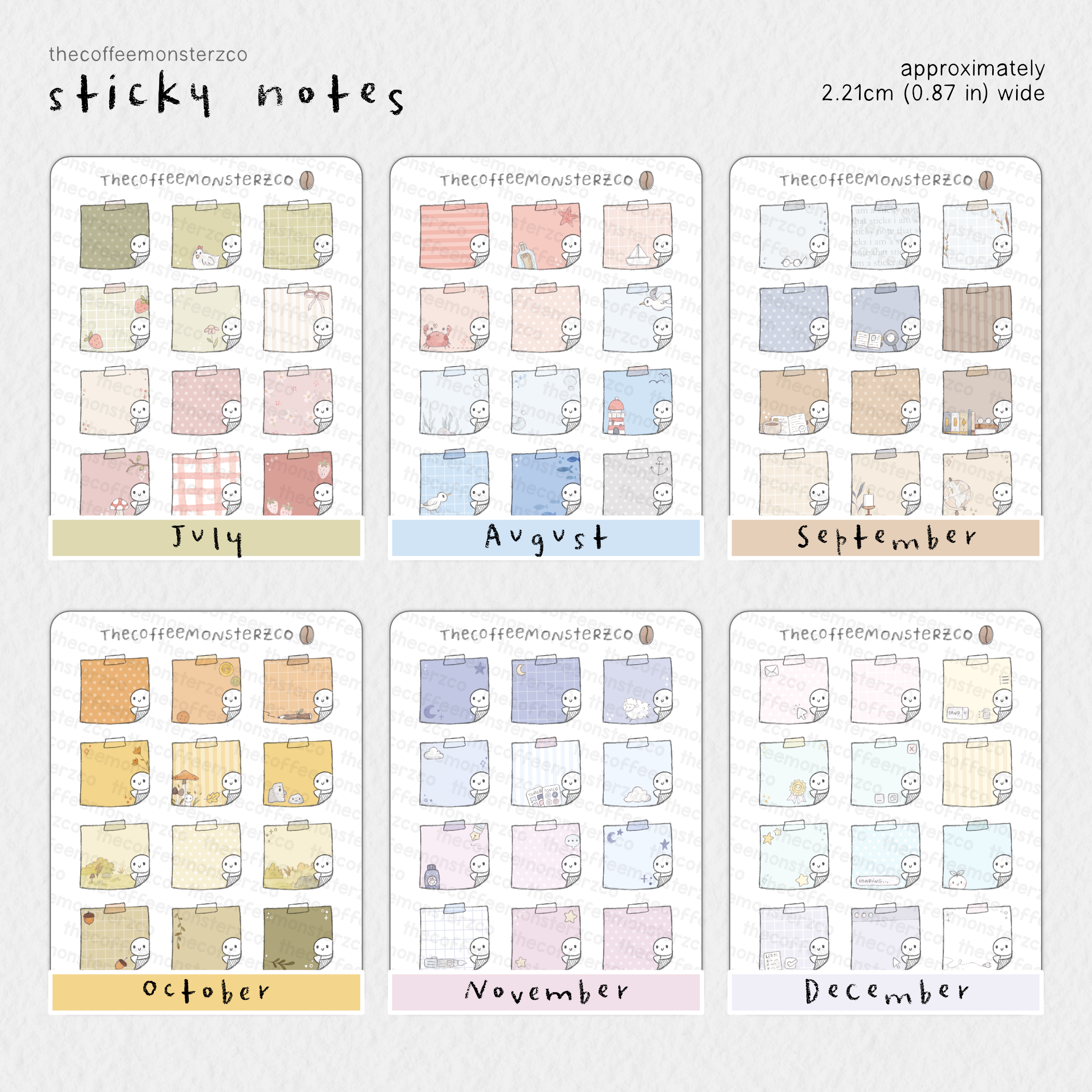 2026 Sticky Notes – TheCoffeeMonsterzCo