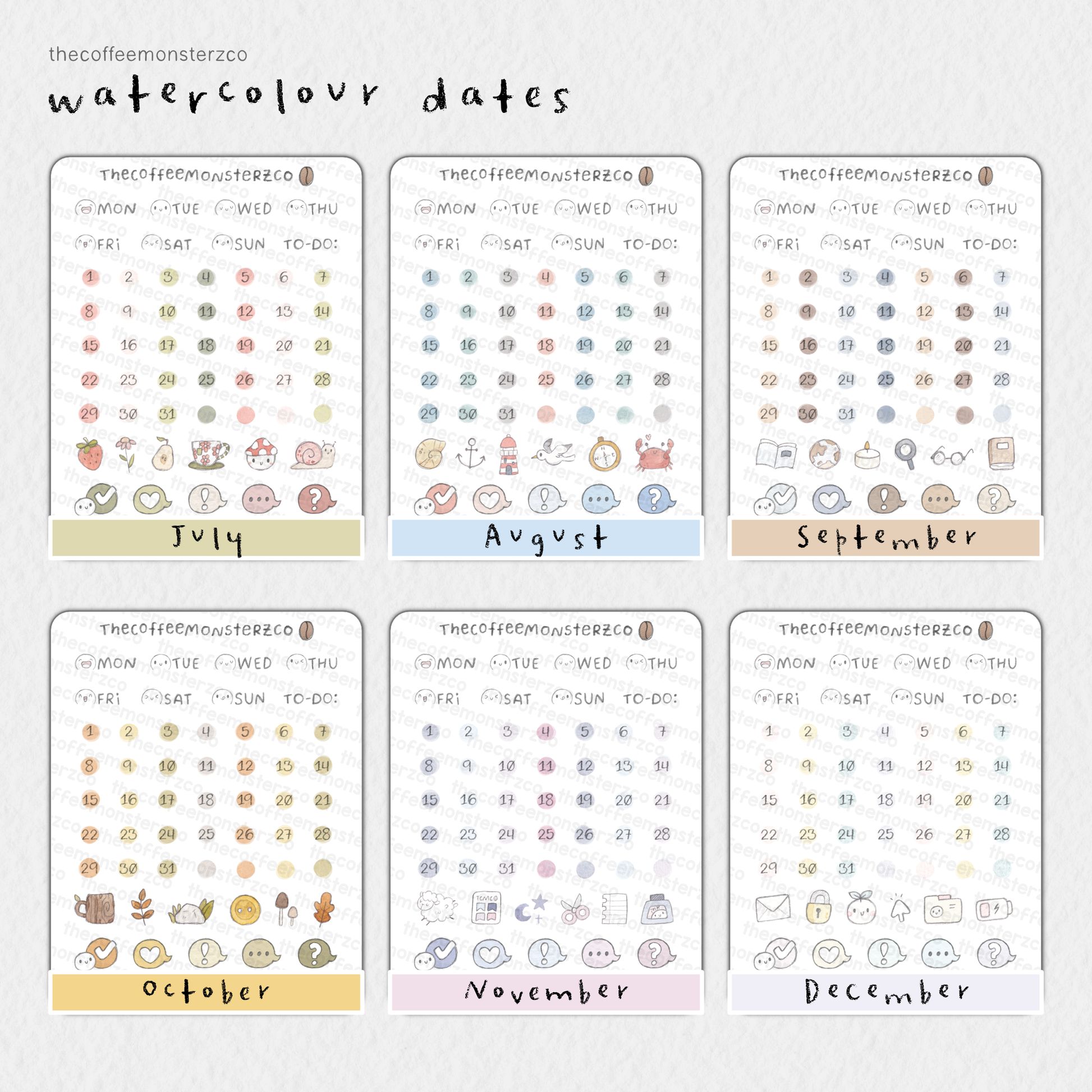 2026 Watercolour Dates