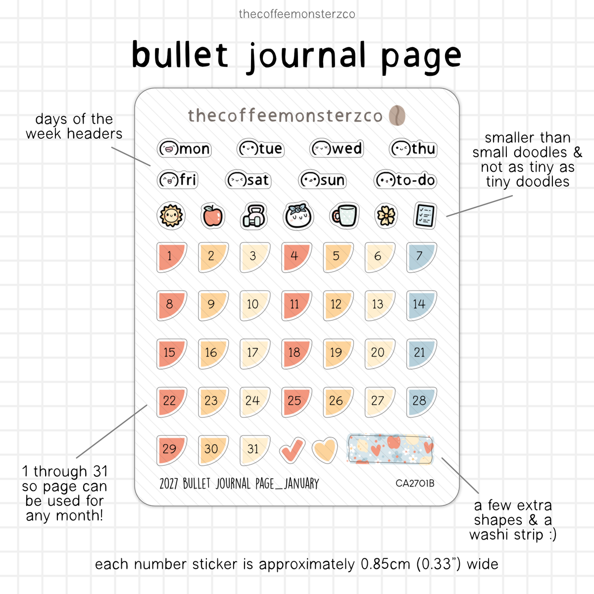 2027 Bullet Journal Page