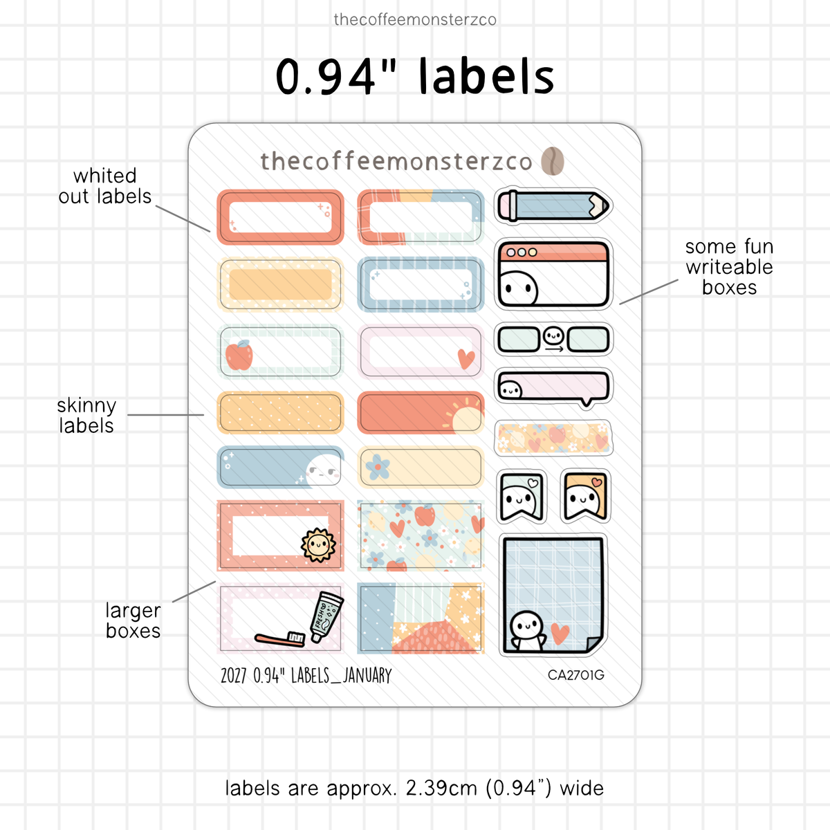 2027 0.94" Labels