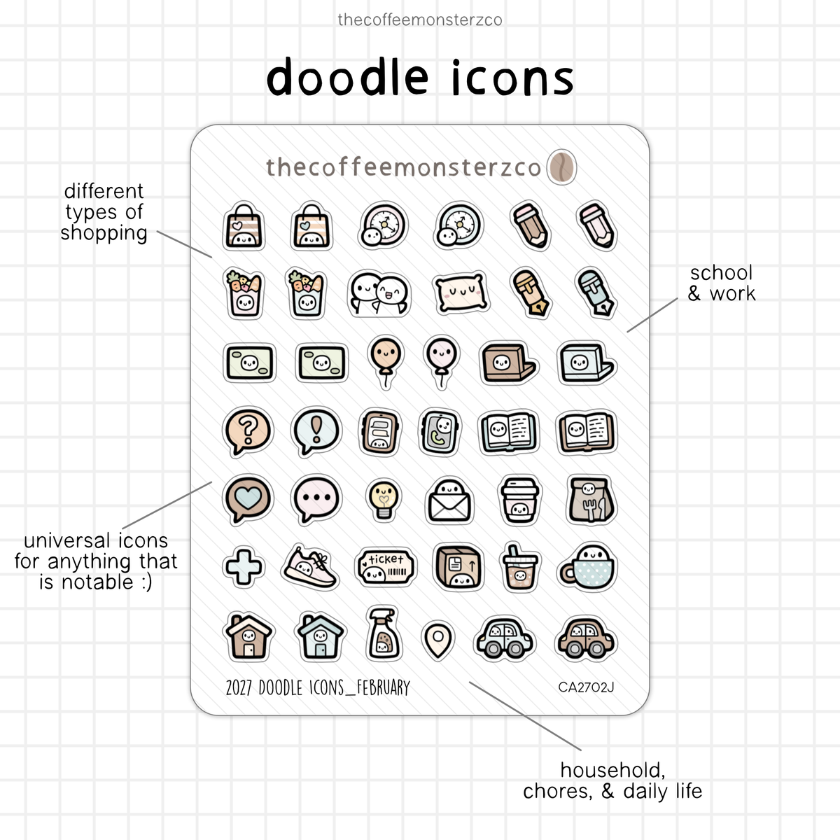 2027 Doodle Icons