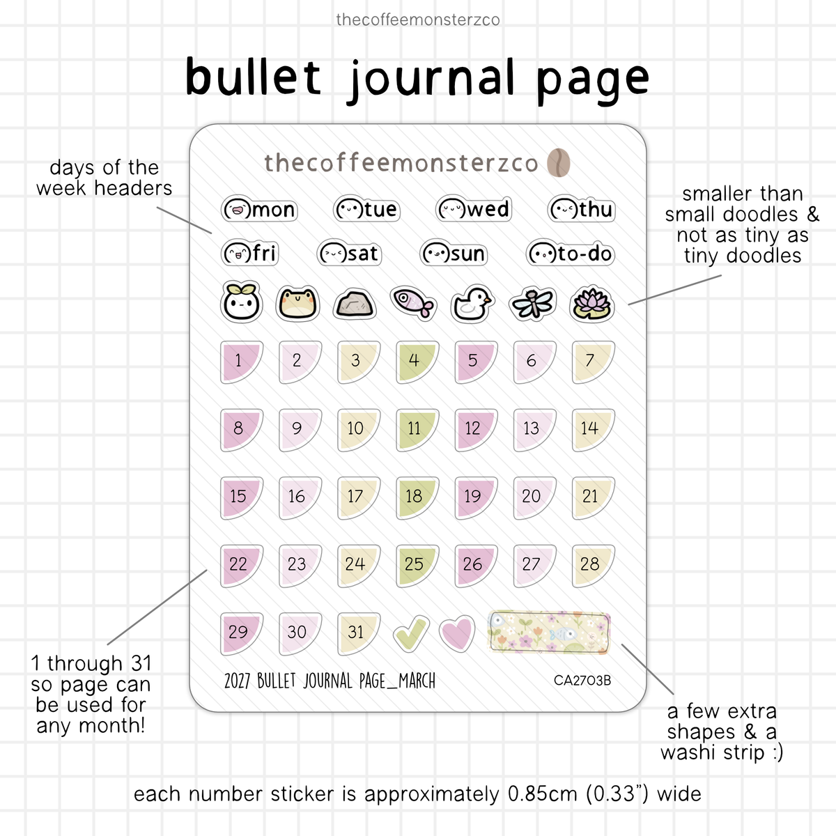 2027 Bullet Journal Page