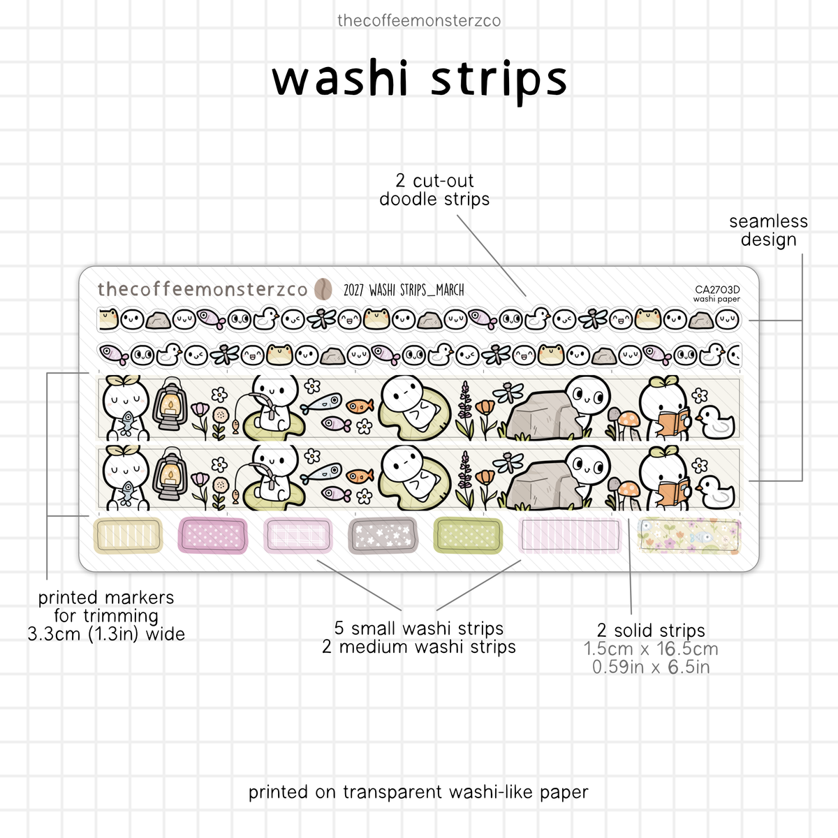 2027 Washi Strips