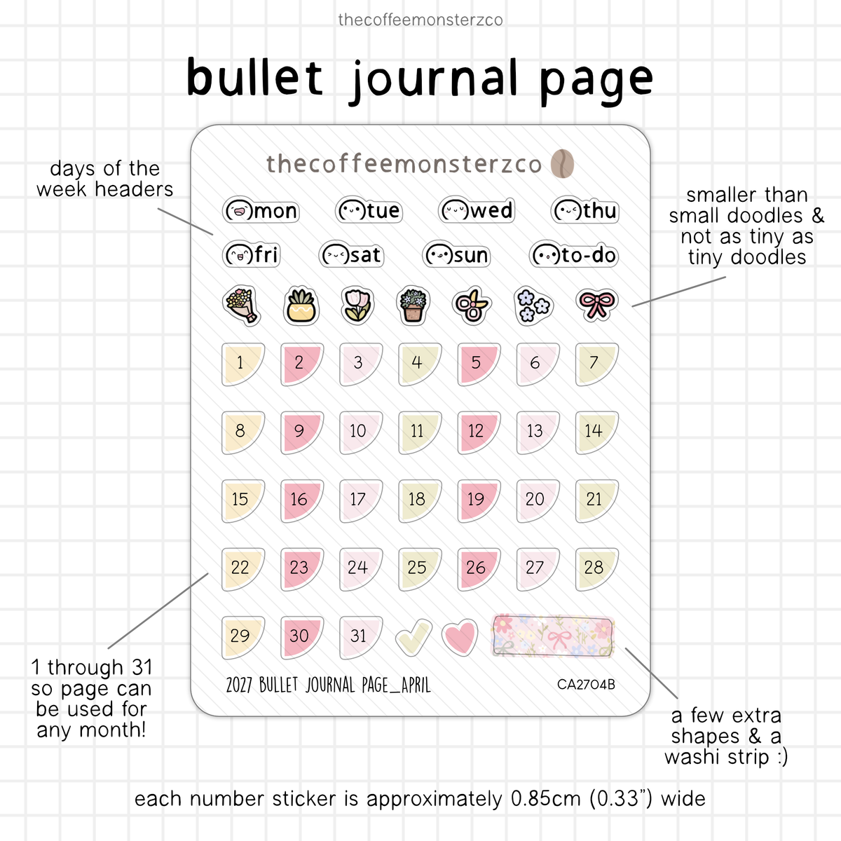 2027 Bullet Journal Page