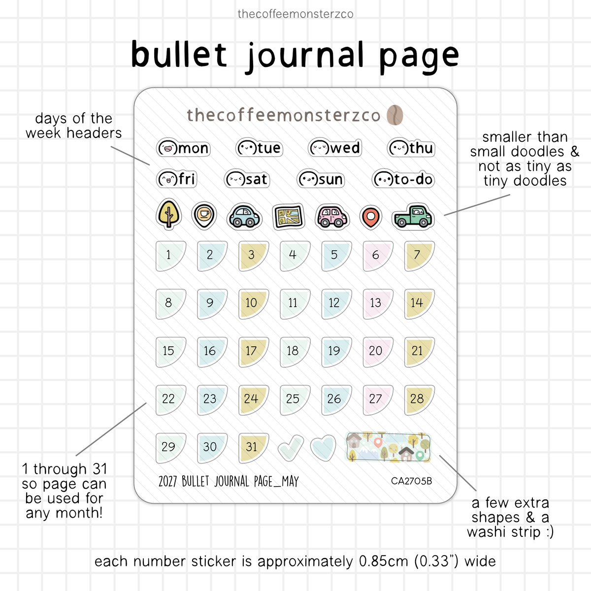 2027 Bullet Journal Page