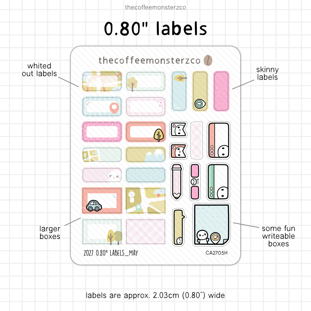 2027 0.80" Labels