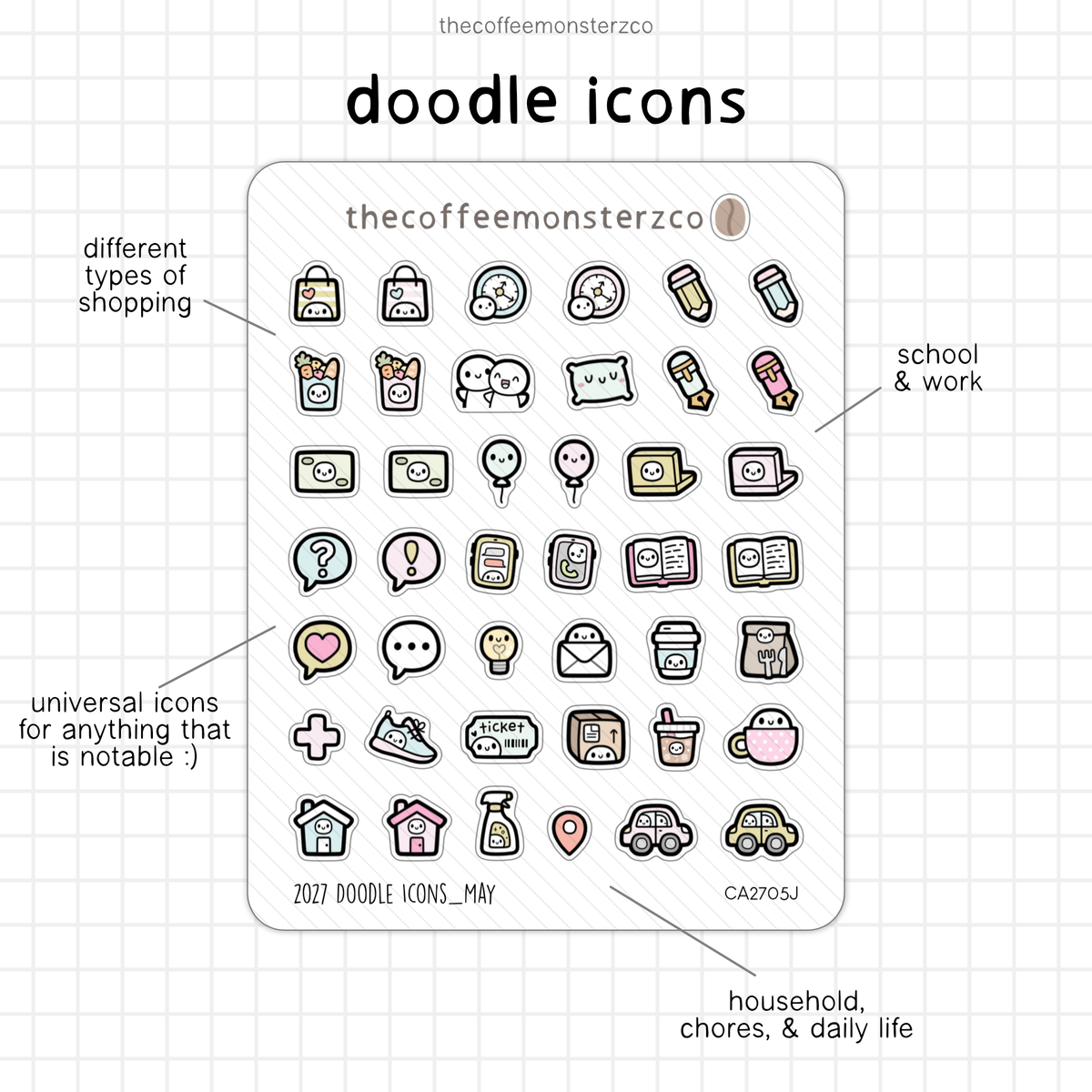 2027 Doodle Icons