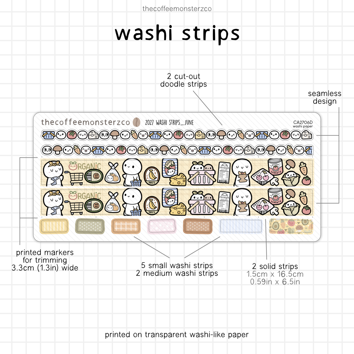 2027 Washi Strips