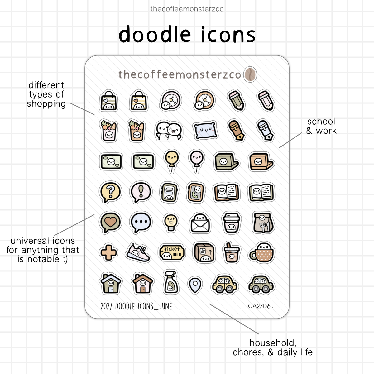 2027 Doodle Icons