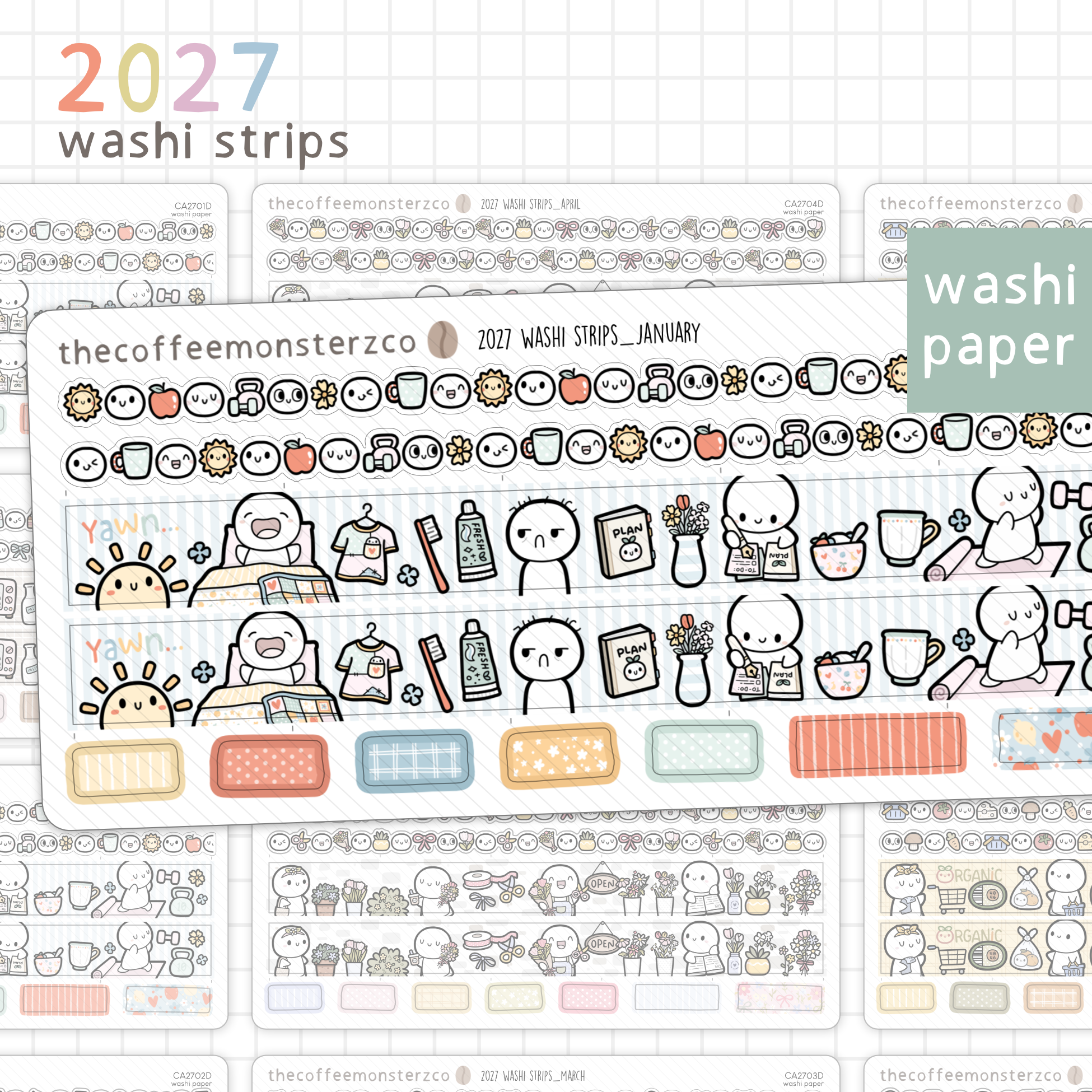 2027 Washi Strips