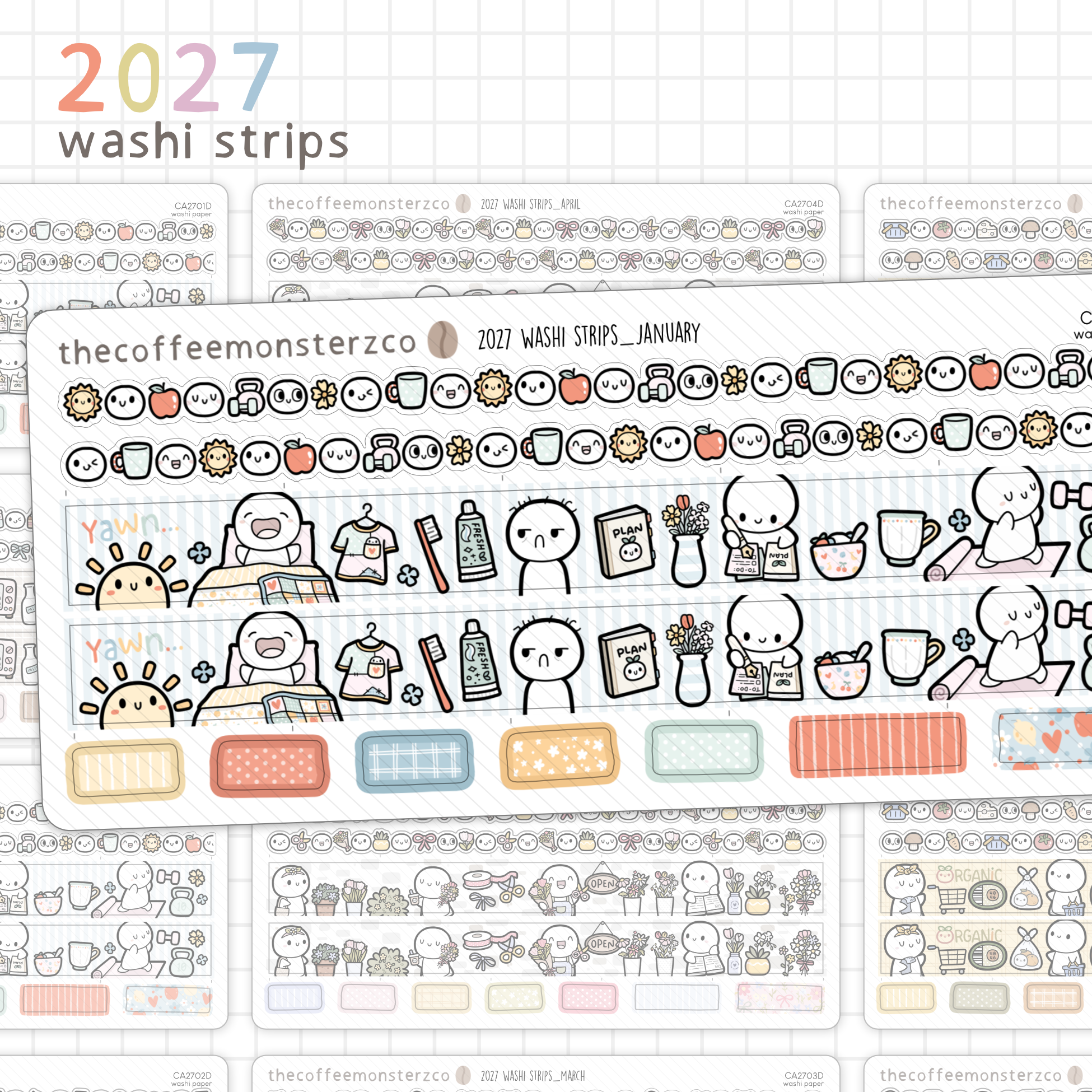 2027 Washi Strips