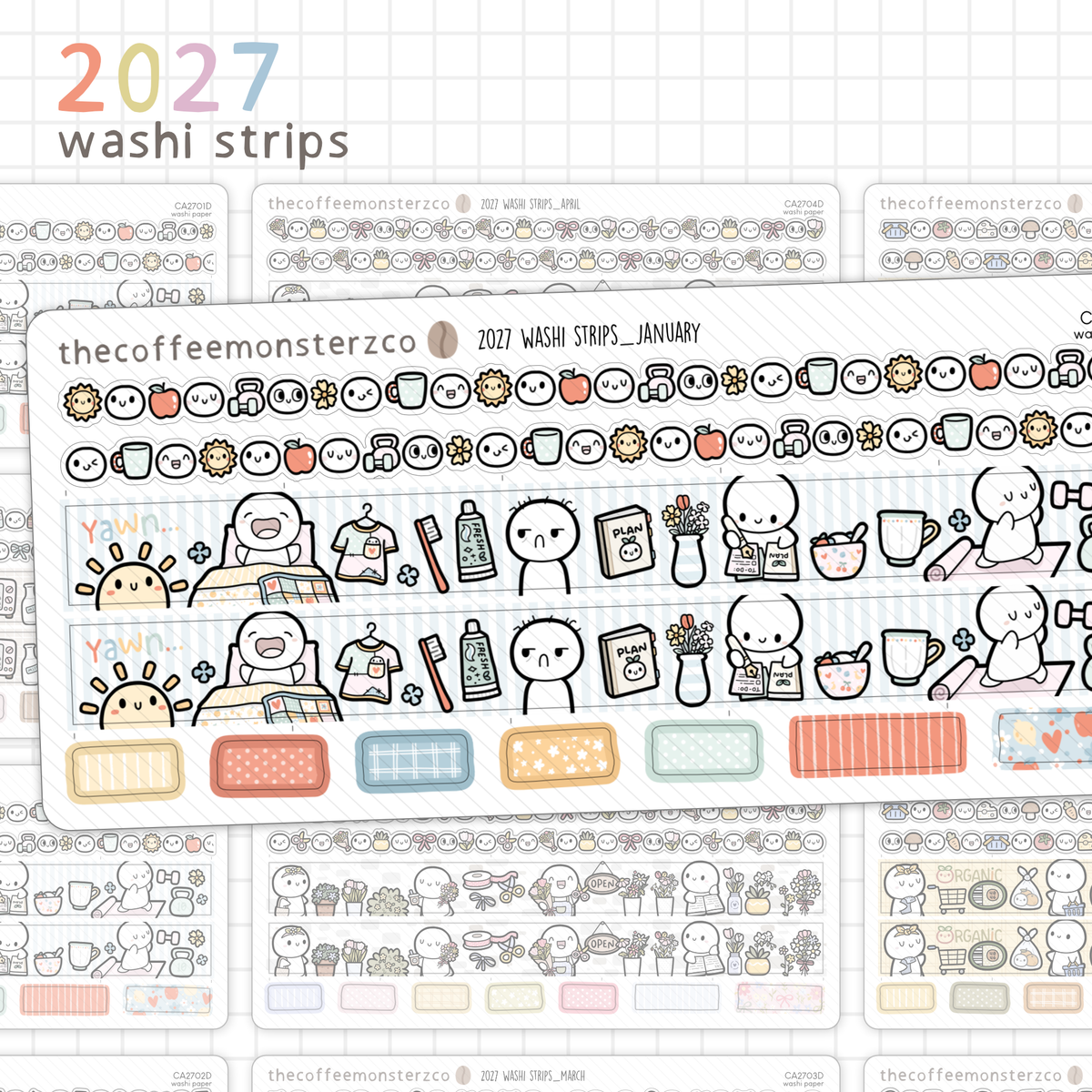 2027 Washi Strips