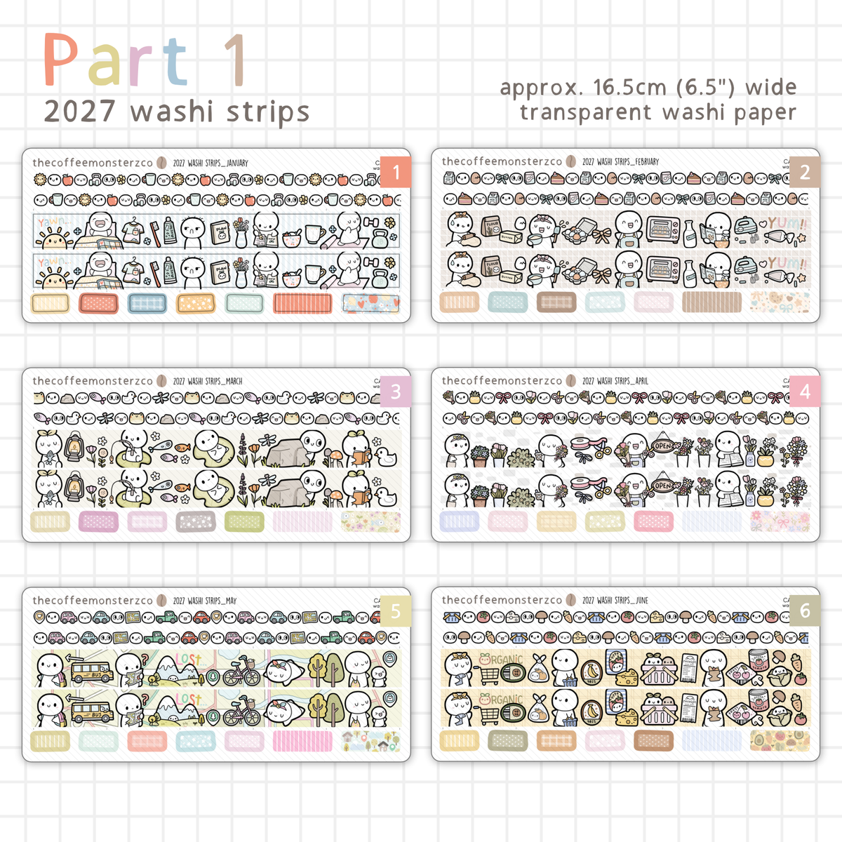 2027 Washi Strips