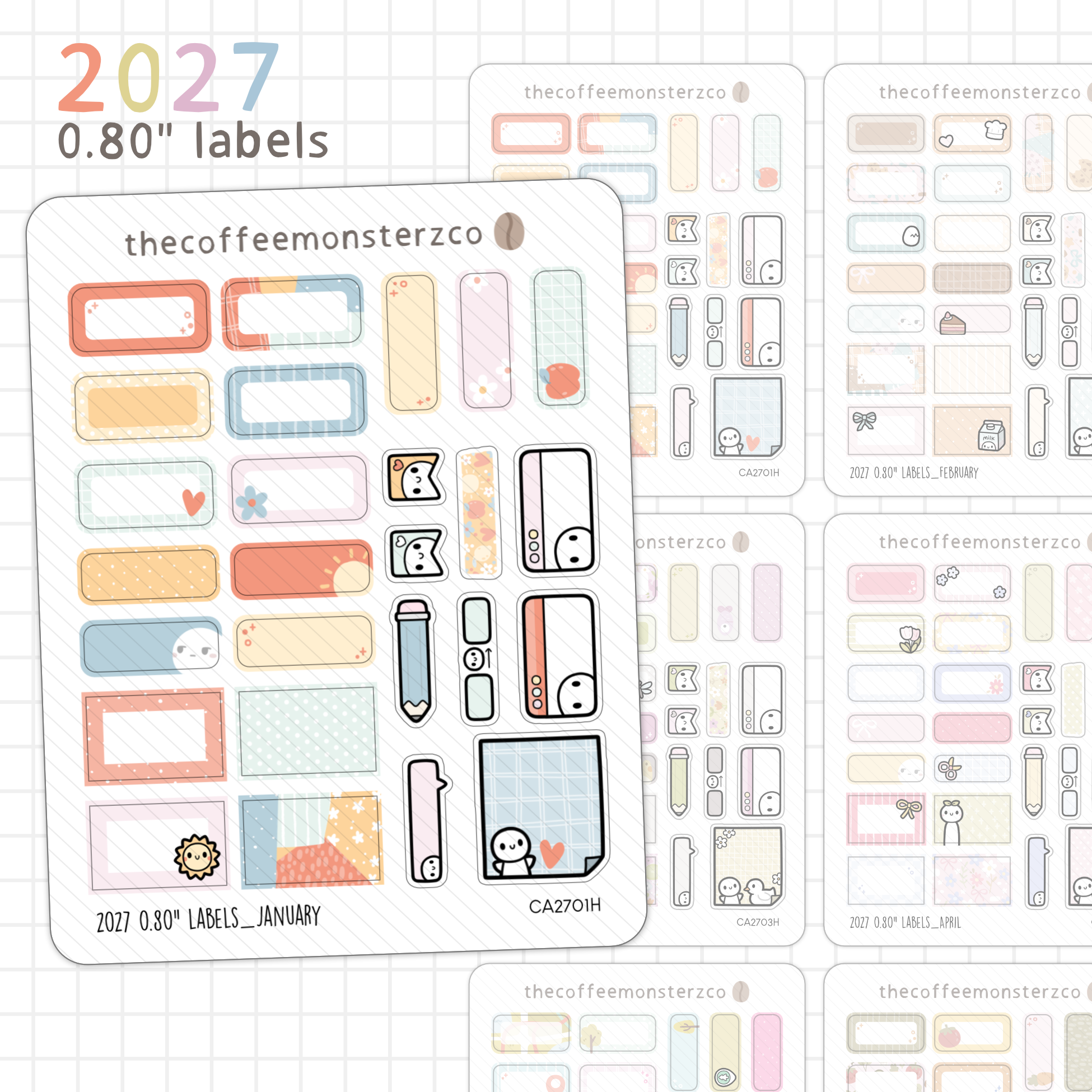 2027 0.80" Labels