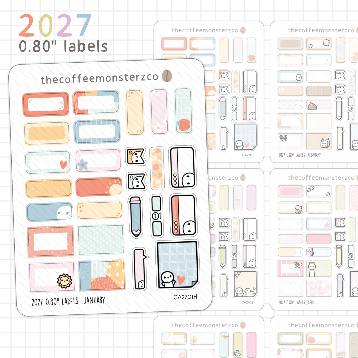 2027 0.80" Labels