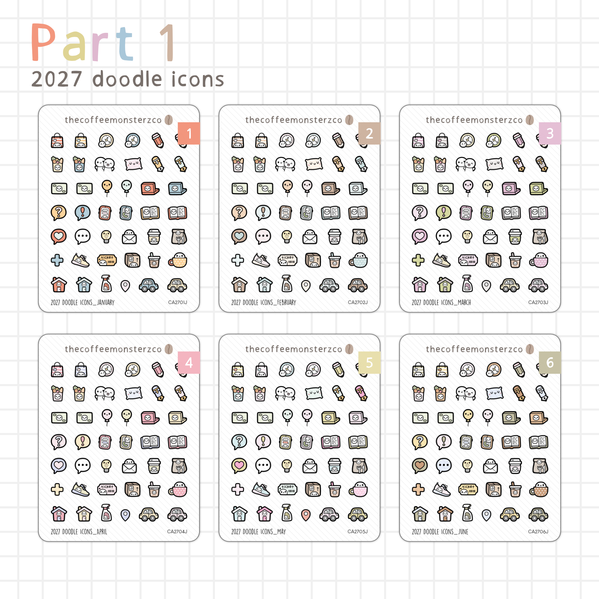2027 Doodle Icons