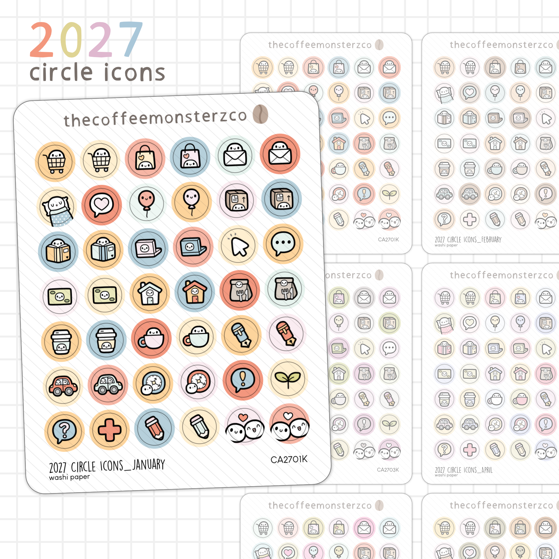 2027 Circle Icons