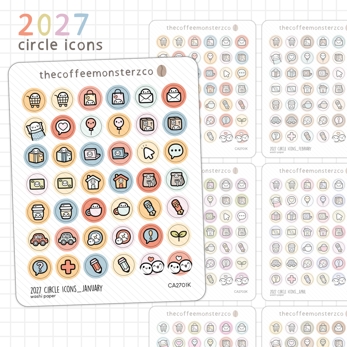 2027 Circle Icons