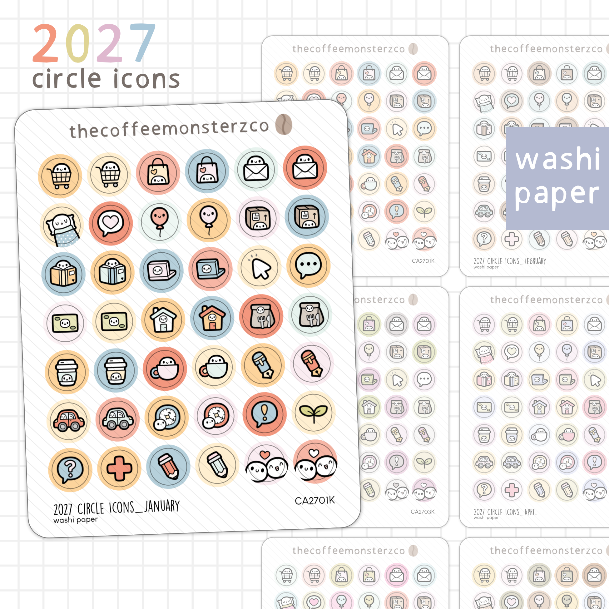 2027 Circle Icons