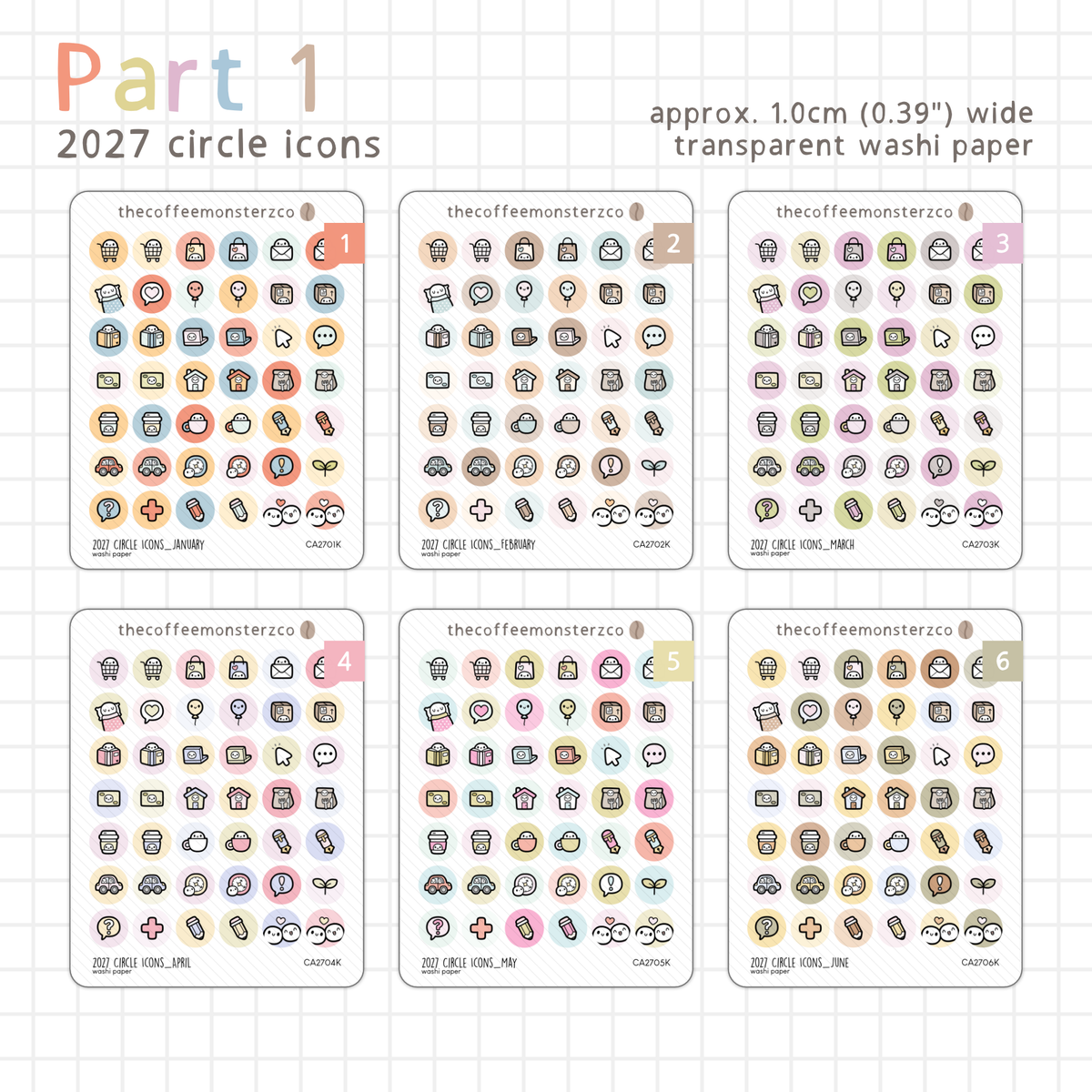 2027 Circle Icons