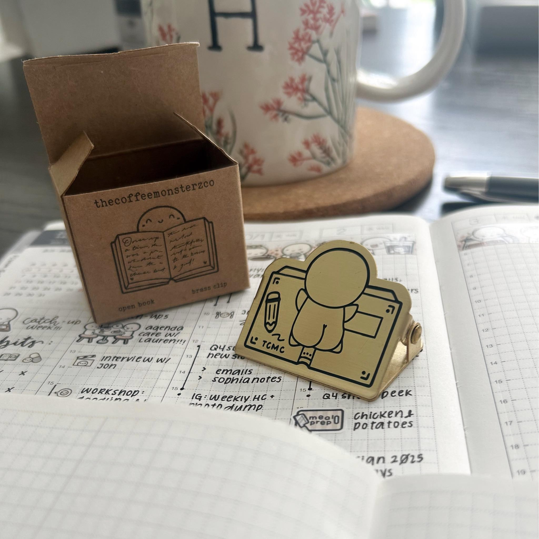 Open Book - Brass Clip (2 per customer)