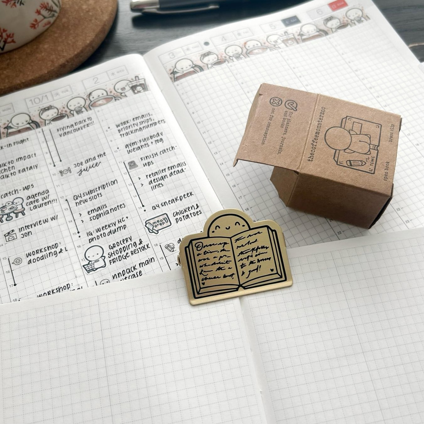 Open Book - Brass Clip (2 per customer)