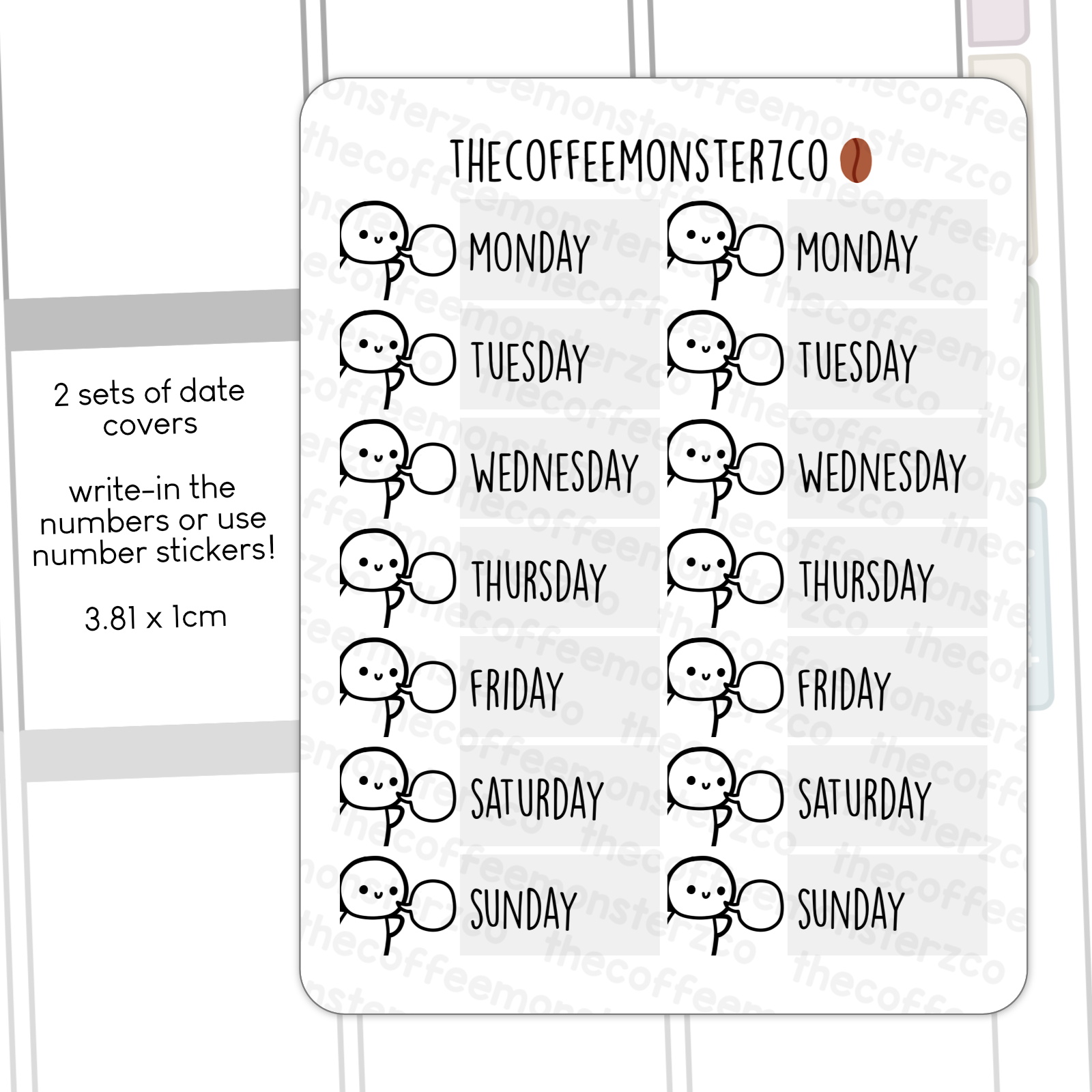 Standard Vertical Date Covers