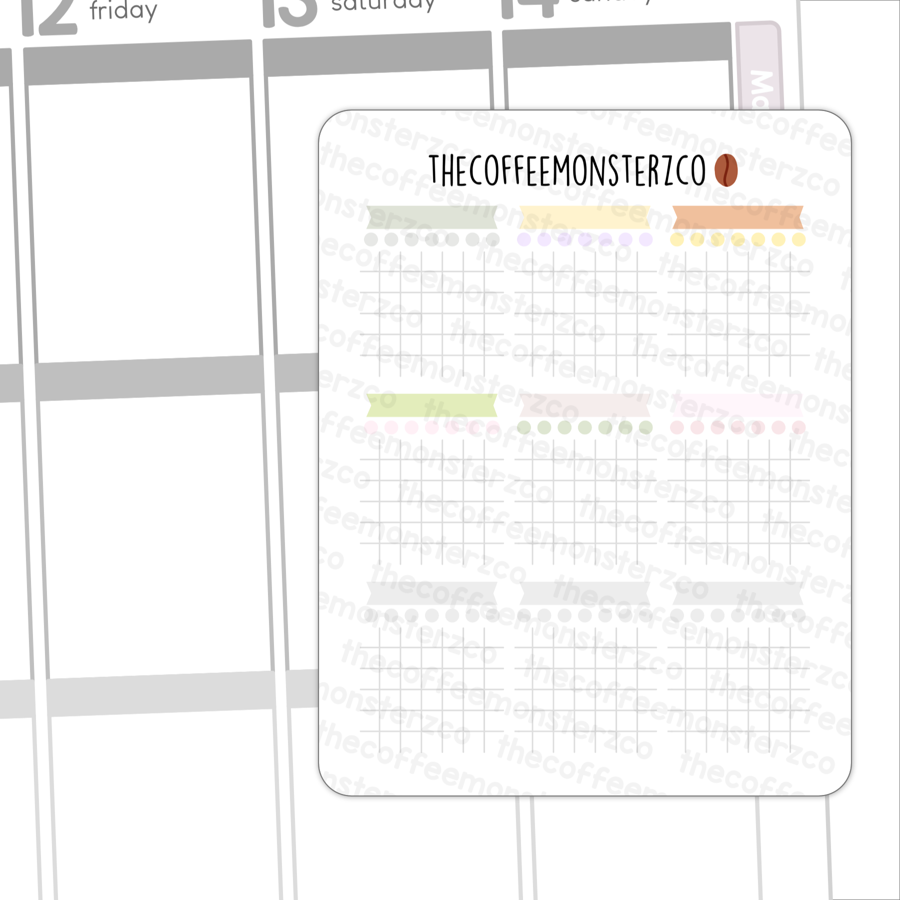 Small Monthly Habit Trackers