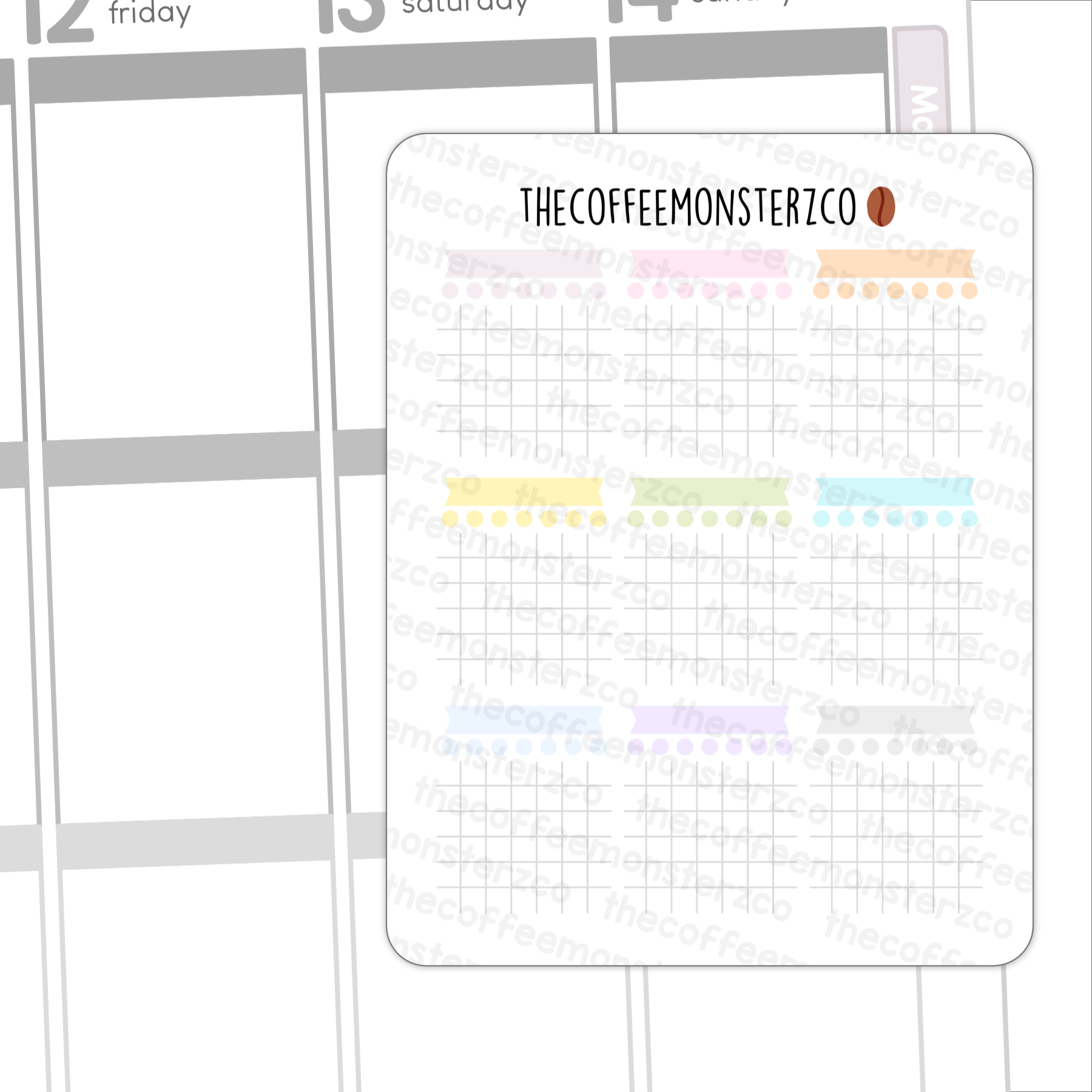 Small Monthly Habit Trackers