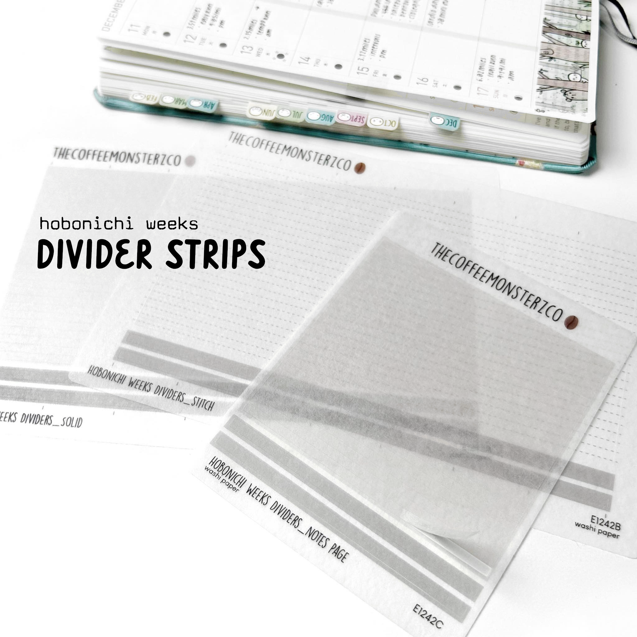 Hobonichi Weeks Dividers (FINAL STOCK)
