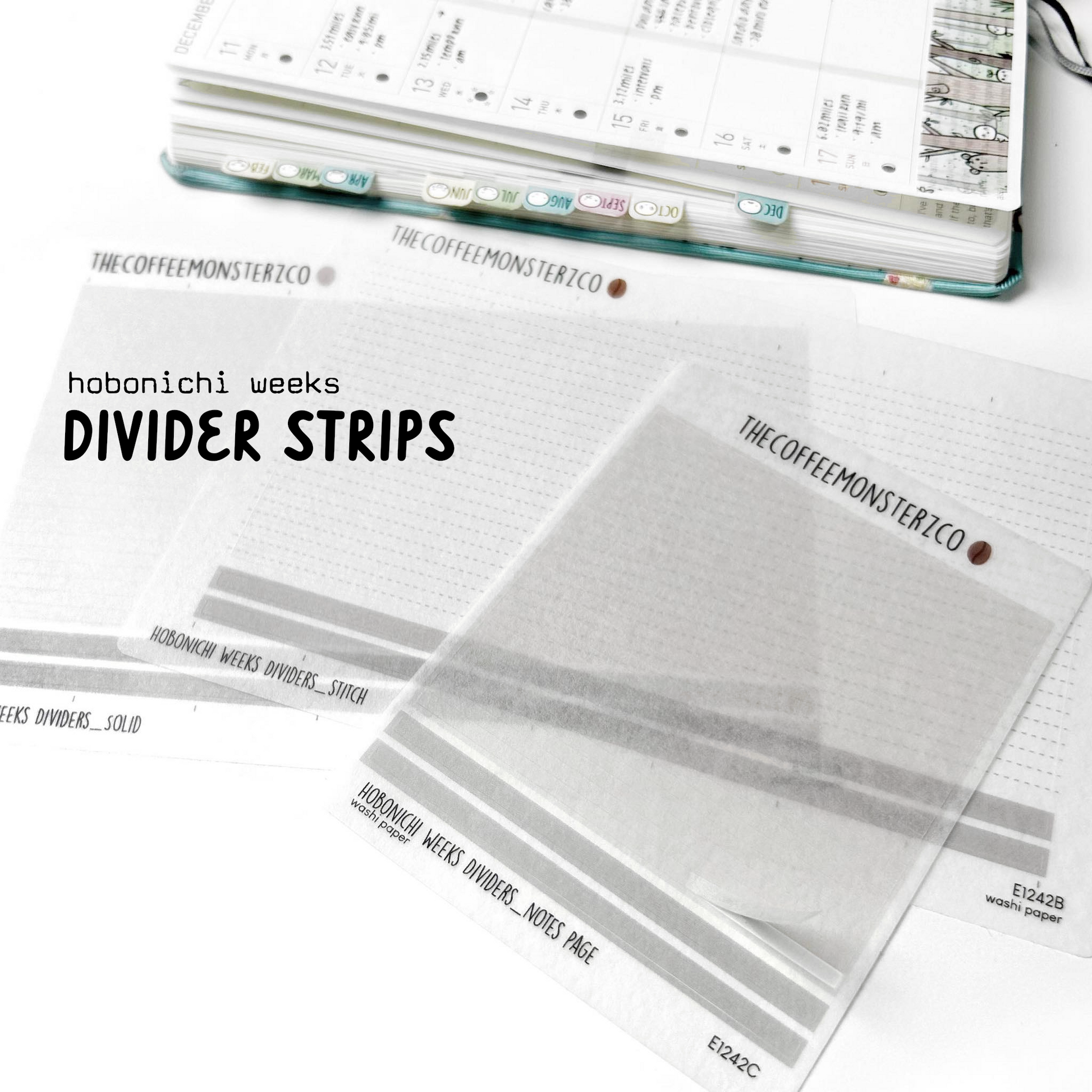 Hobonichi Weeks Dividers (FINAL STOCK)
