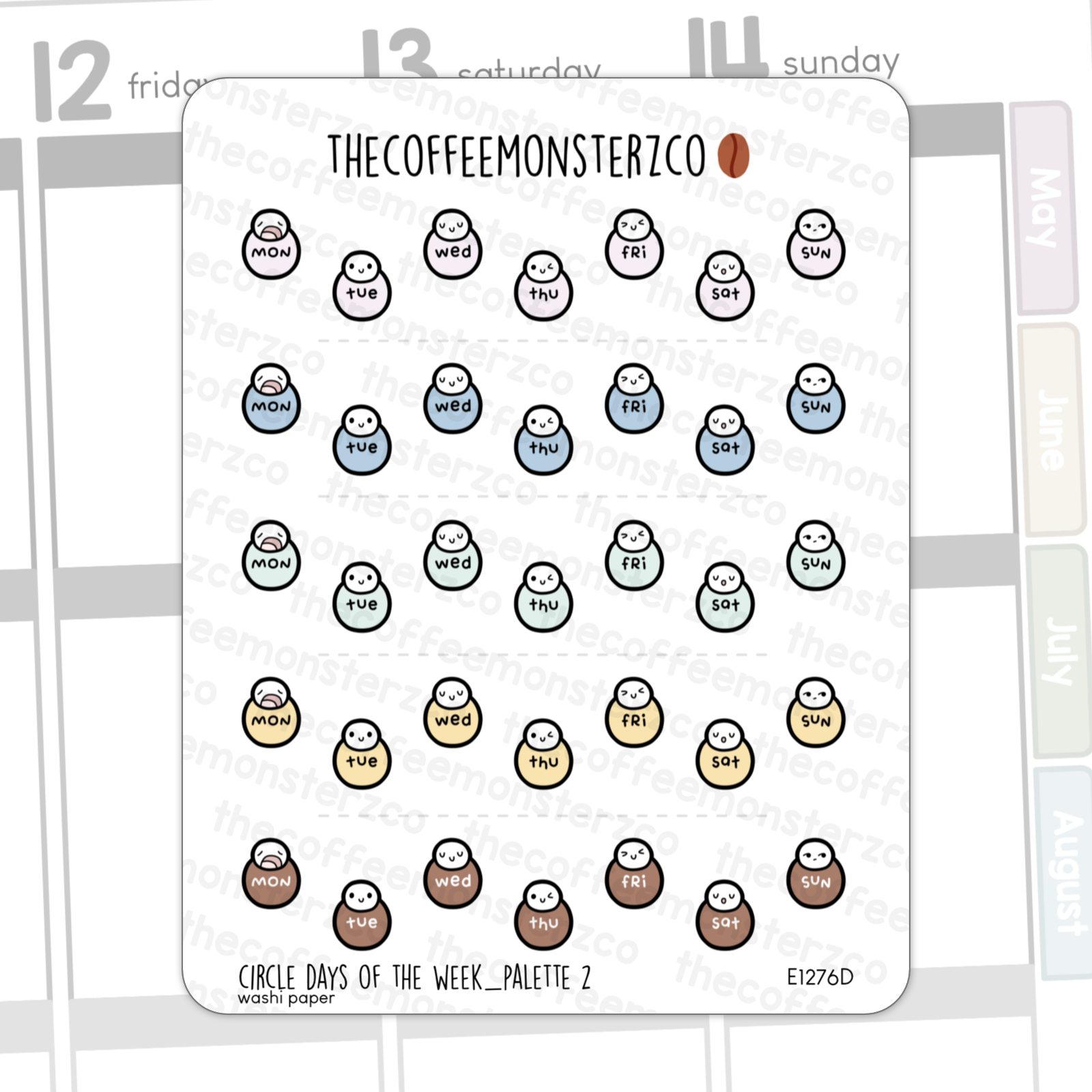 Circle Days Of The Week