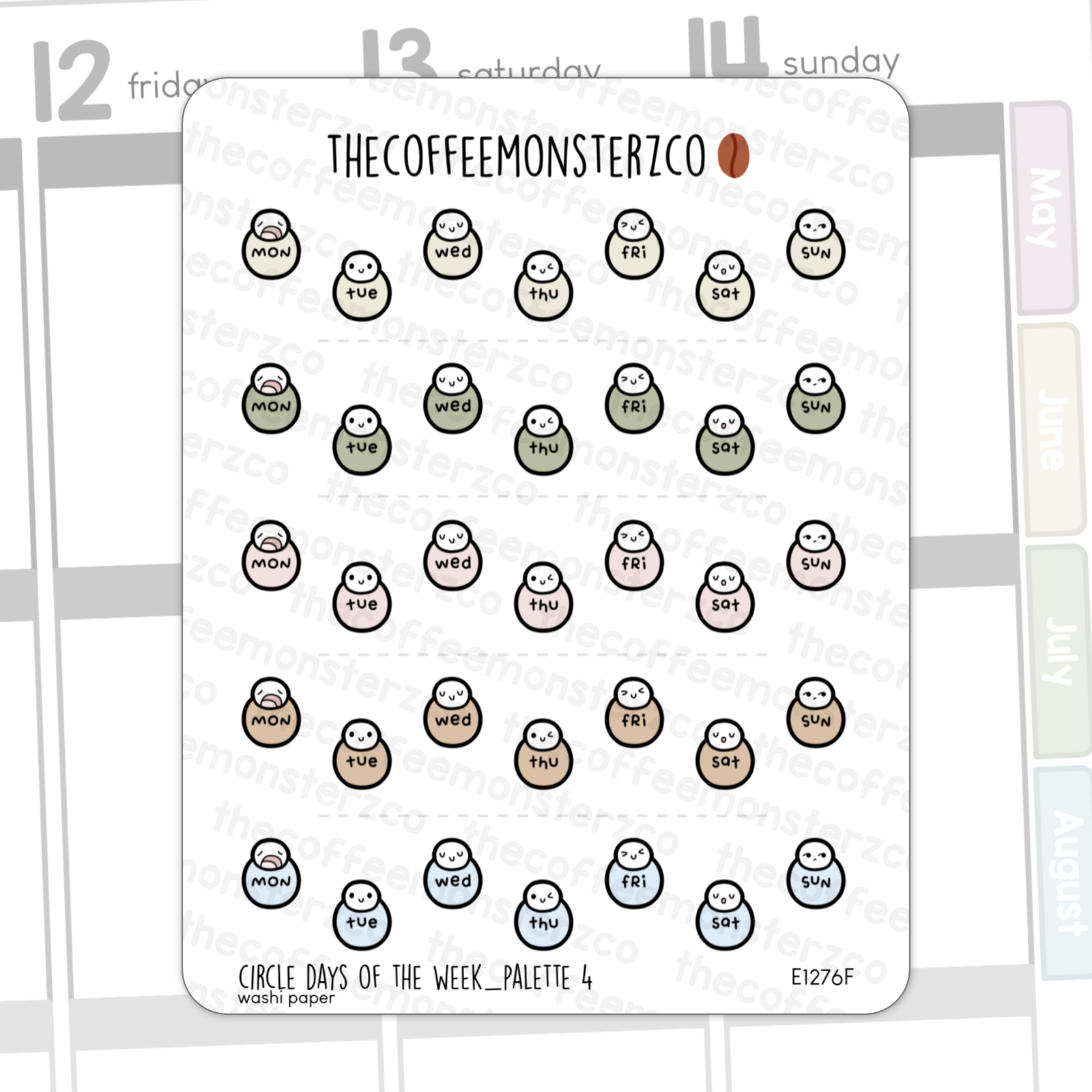 Circle Days Of The Week