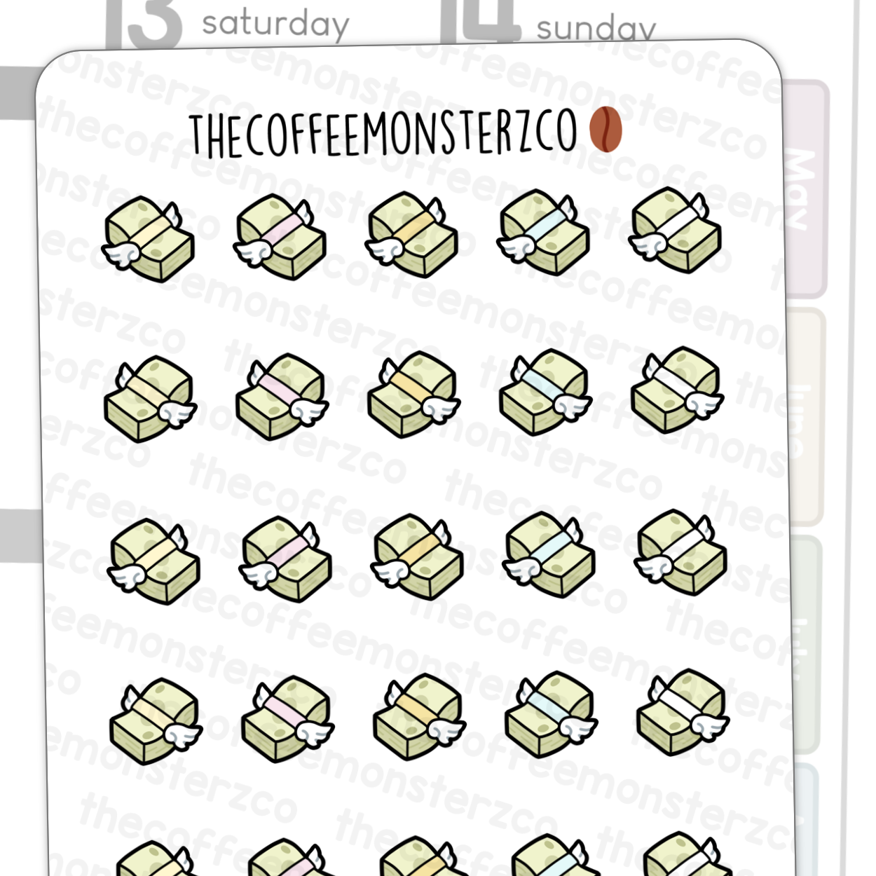 Flying Money Doodles
