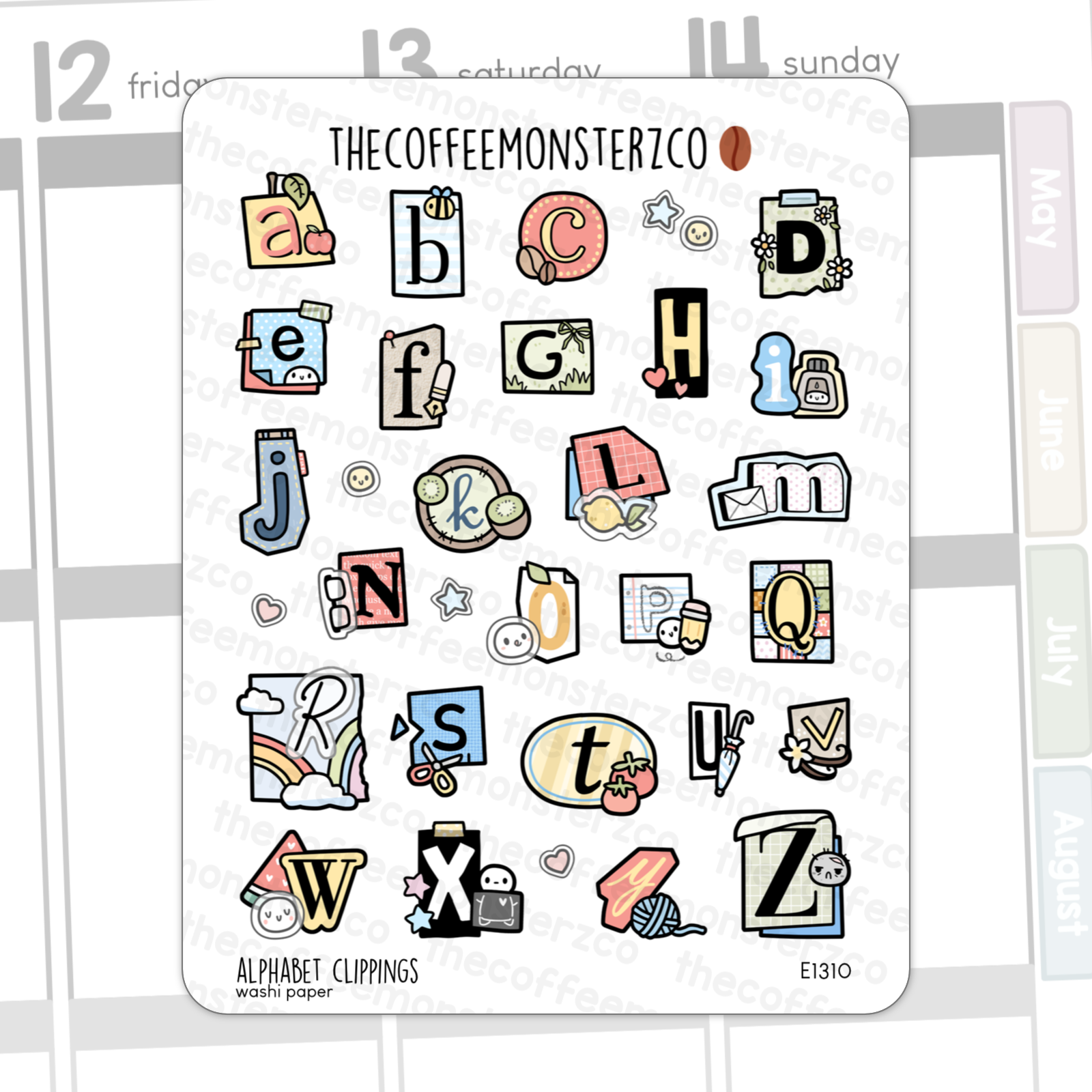 Alphabet Clippings (Freebie Leftovers)