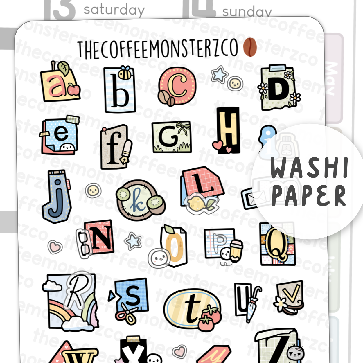 Alphabet Clippings (Freebie Leftovers)