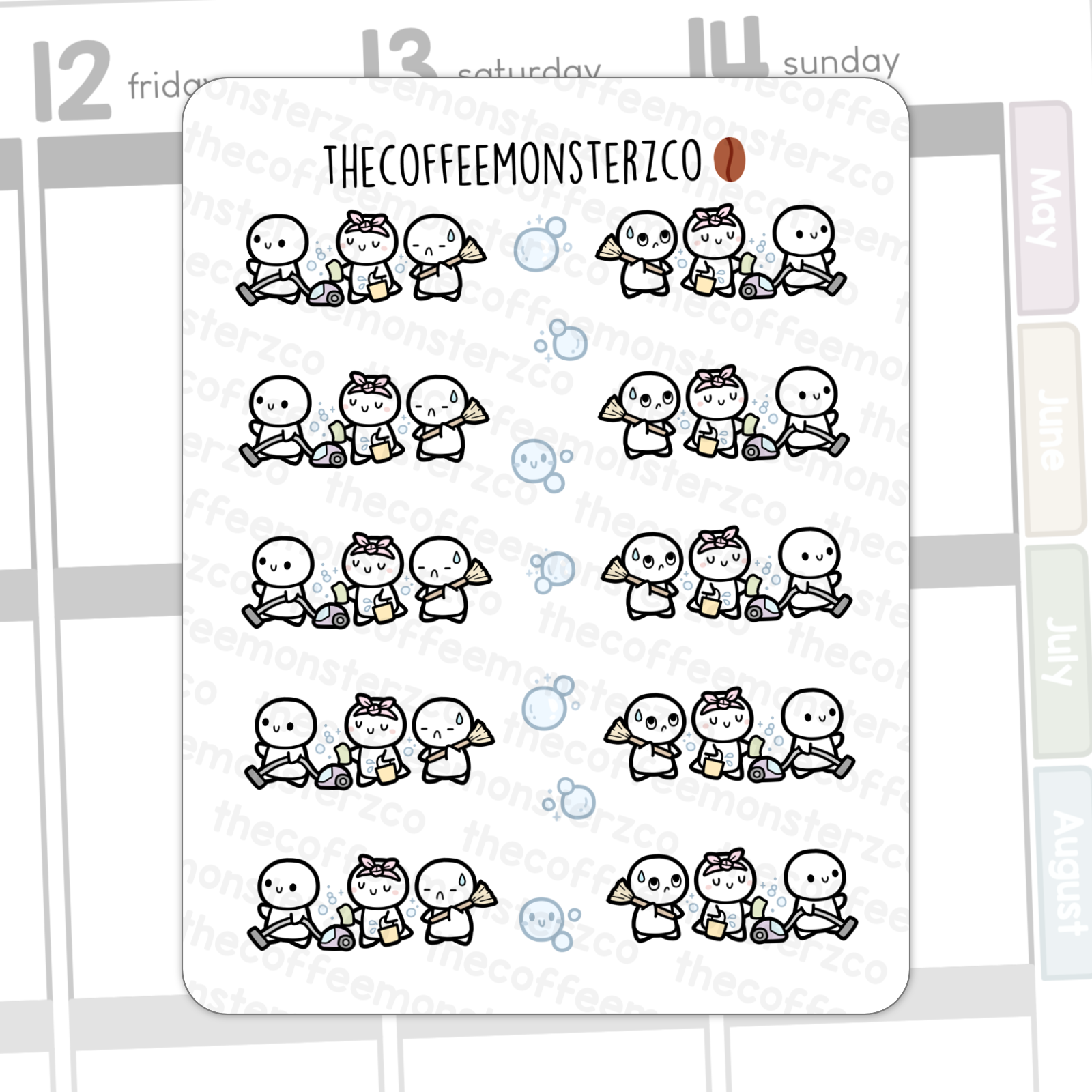 Cleaning Squad Emotis