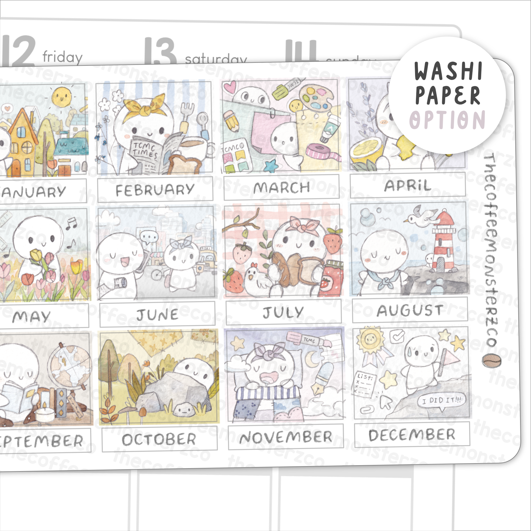 2026 Hobonichi Cousin Monthly Artwork Boxes