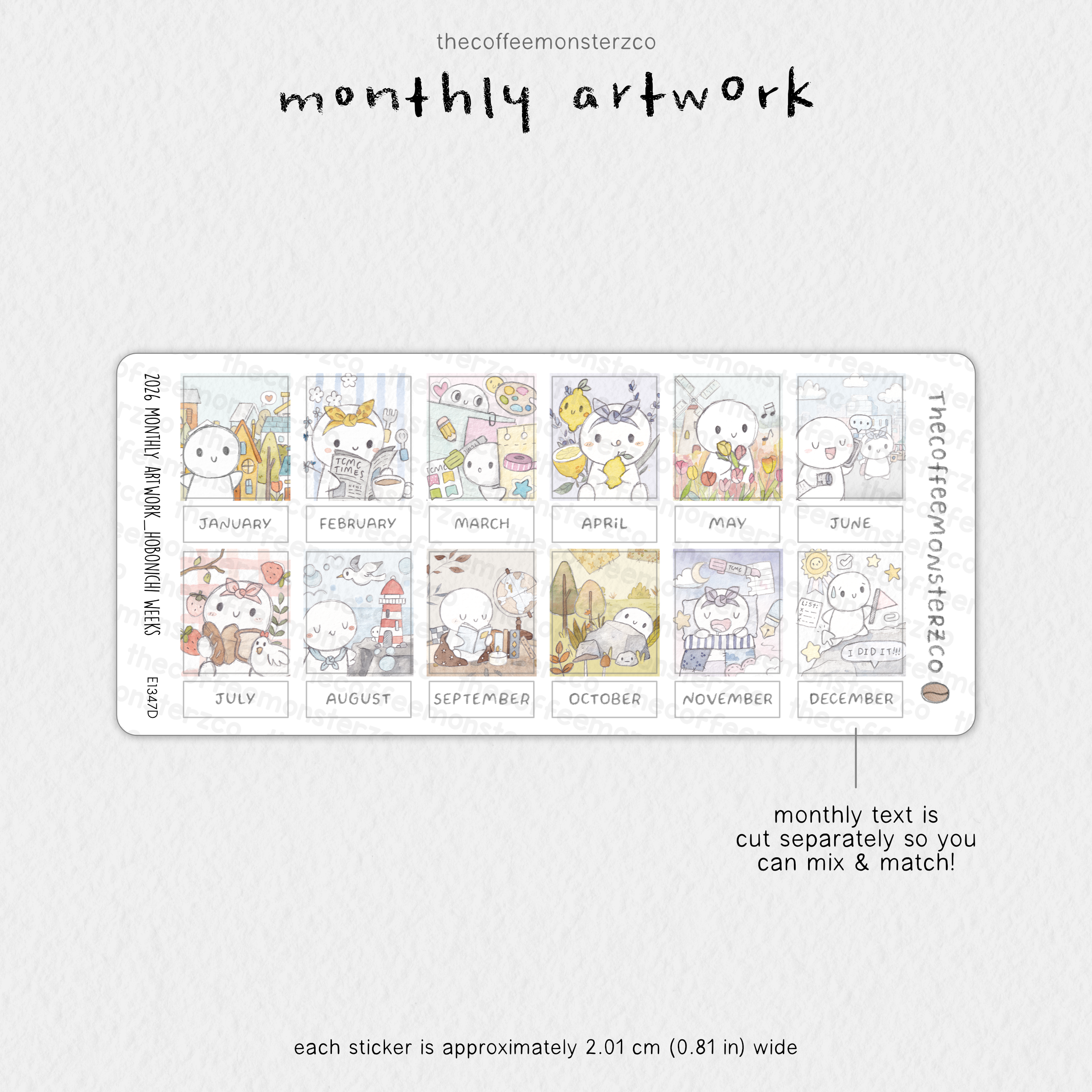 2026 Hobonichi Weeks Monthly Artwork Boxes