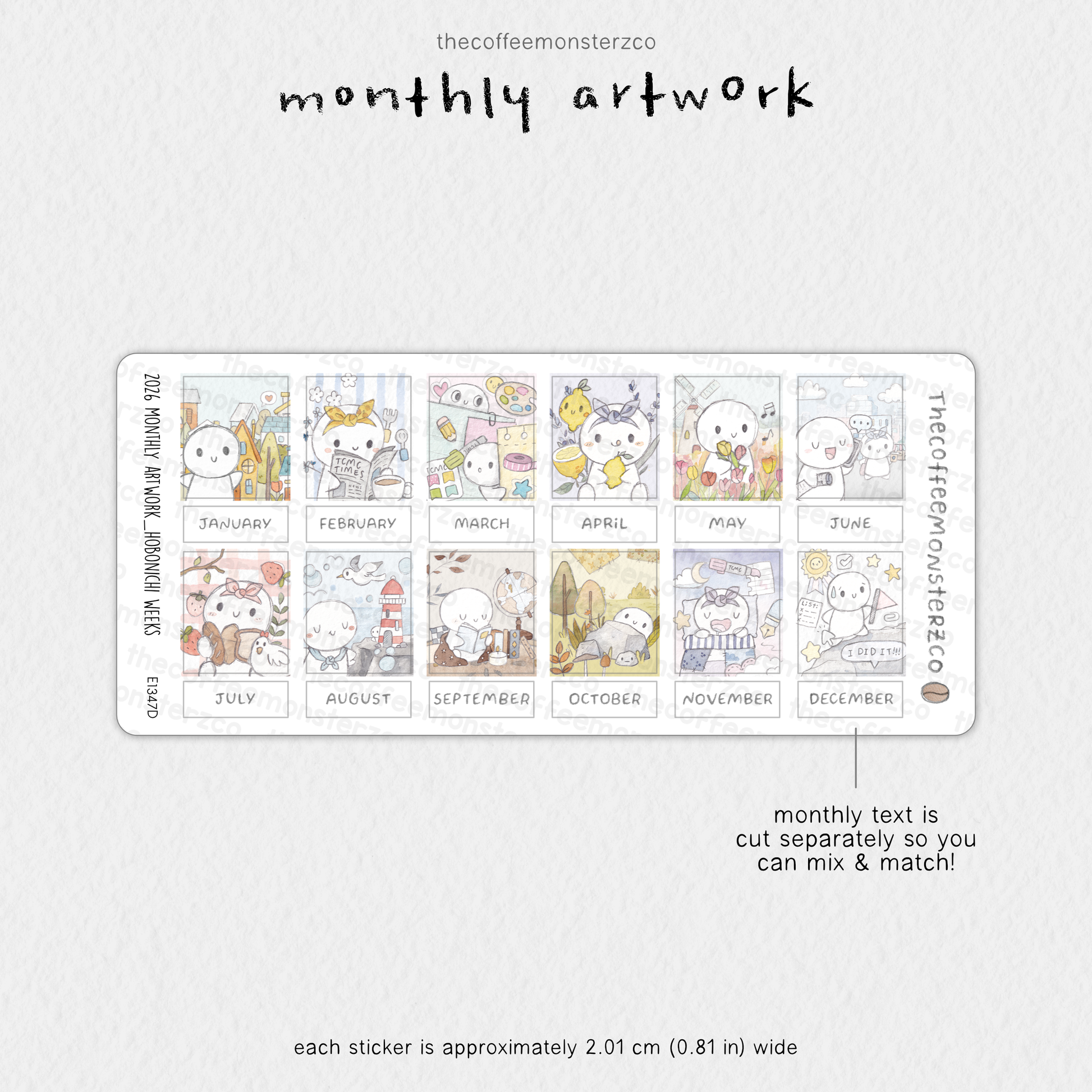 2026 Hobonichi Weeks Monthly Artwork Boxes