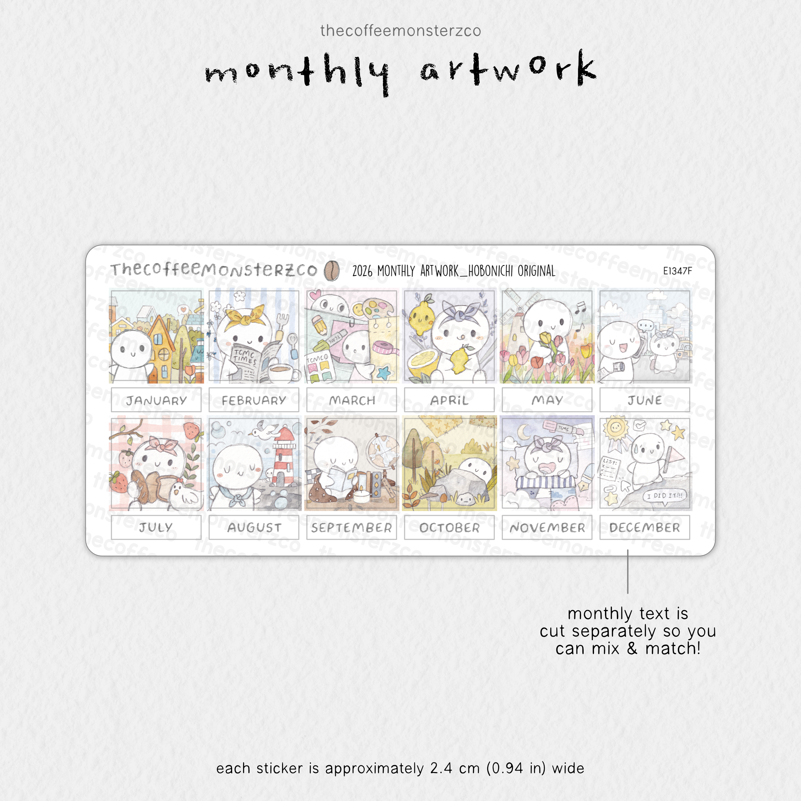 2026 Hobonichi Original Monthly Artwork Boxes