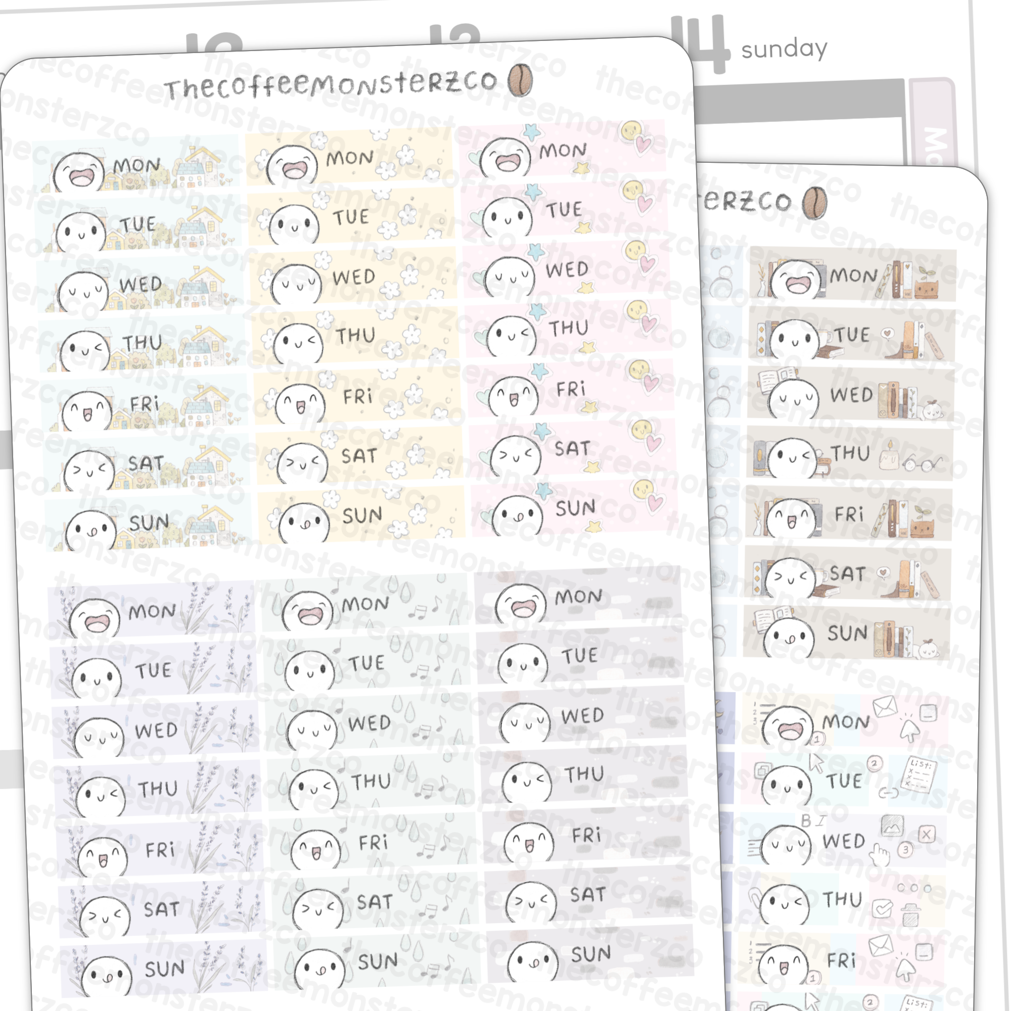 2026 Hobonichi Cousin Days Of The Week Headers