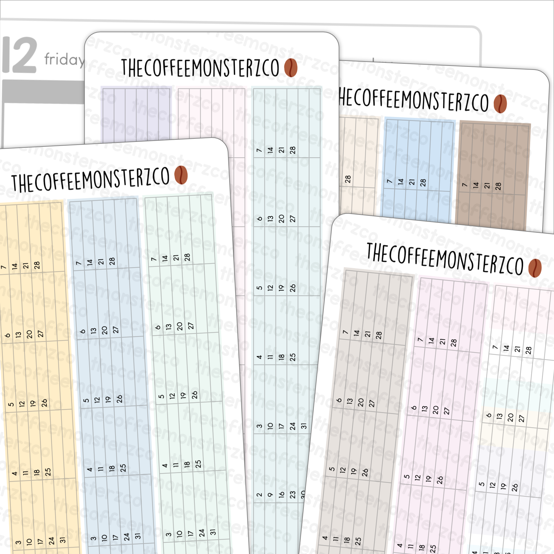 2026 Hobonichi Weeks Monthly Date Covers